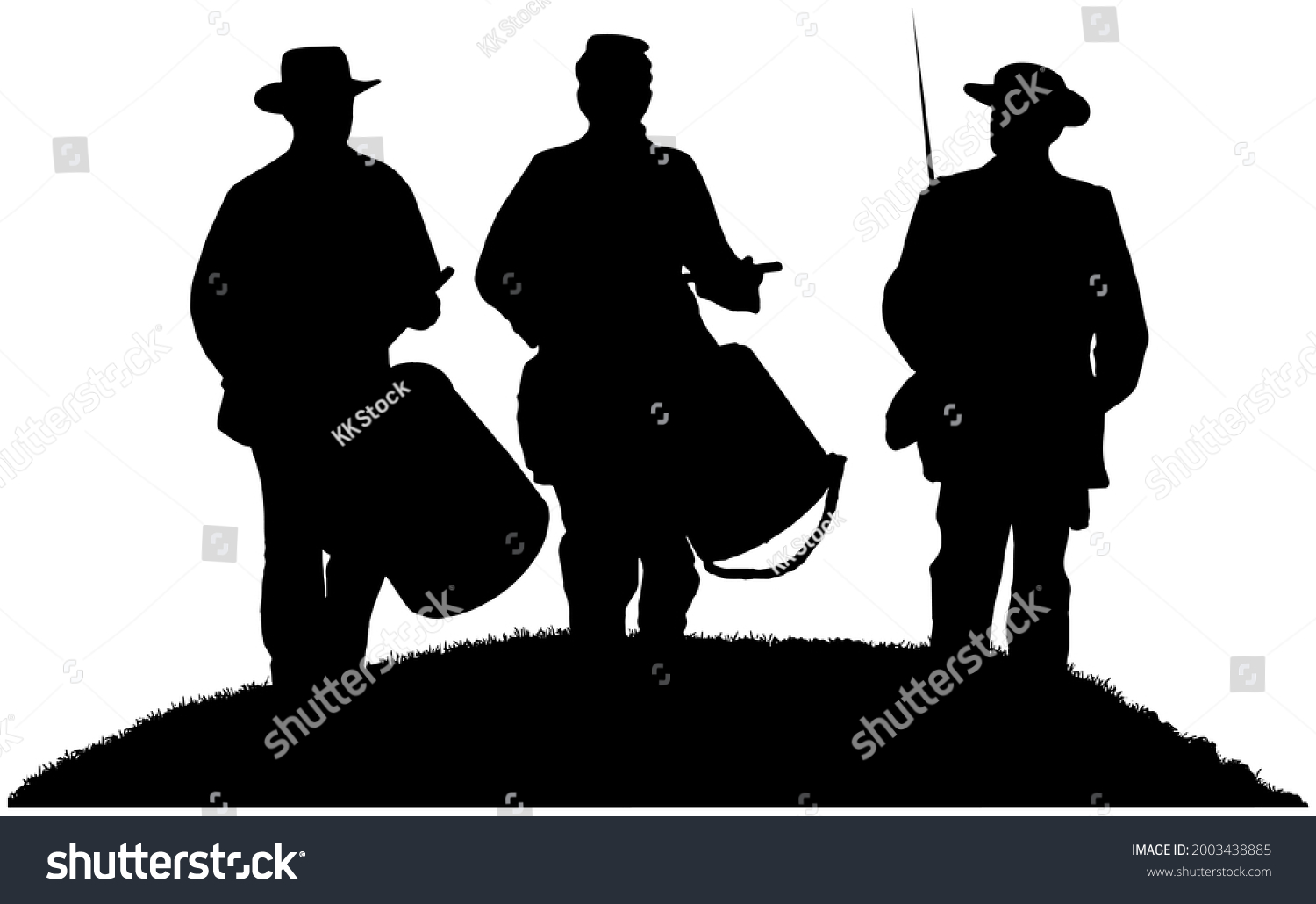 American Civil War Drummer Boys Soldier Stock Vector (Royalty Free ...