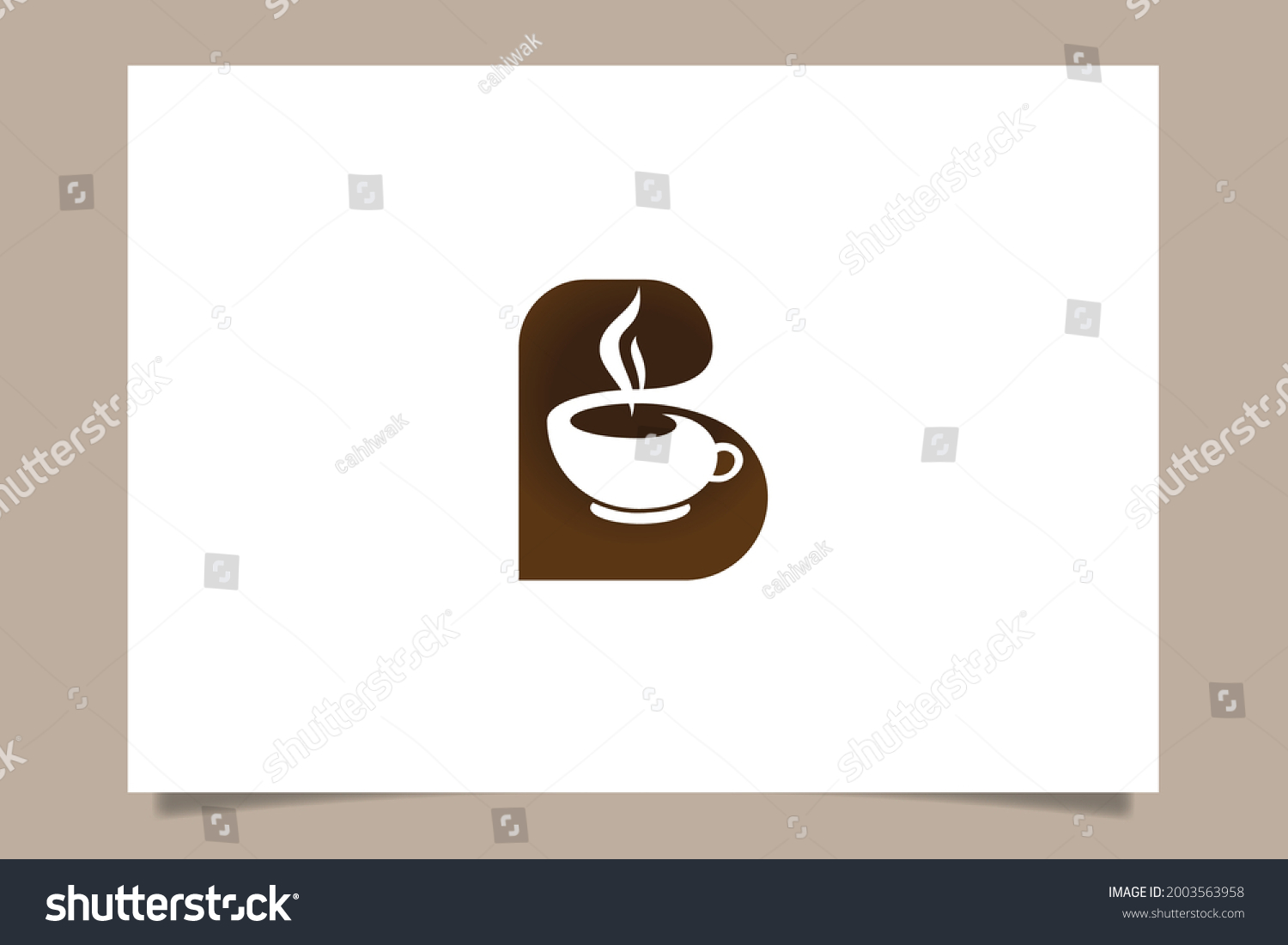 Letter B Coffee Logo Any Business Stock Vector (Royalty Free ...