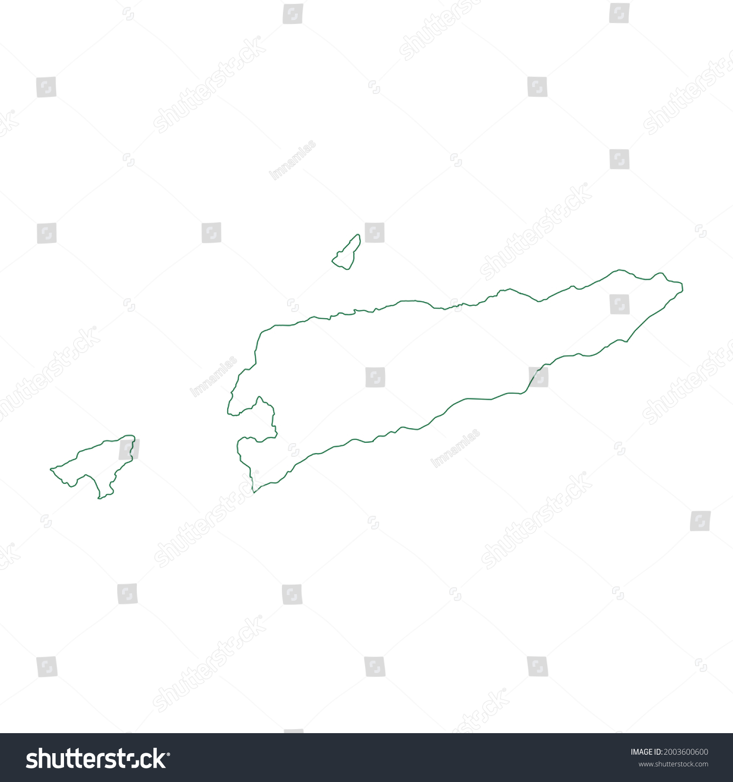 Vector Outline Map Timorleste Isolated On Stock Vector (Royalty Free ...