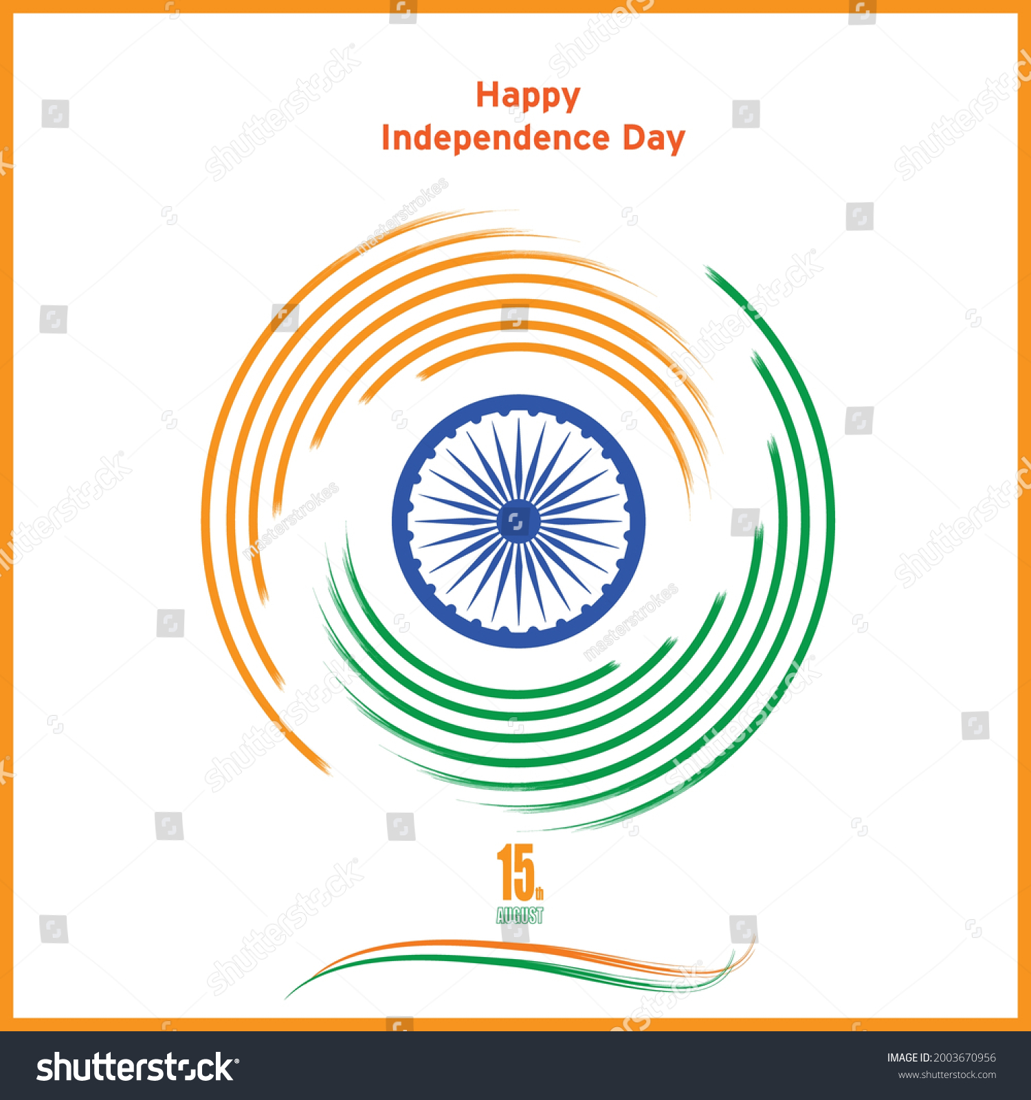 15 August Independence Day India Stock Vector (Royalty Free) 2003670956 ...