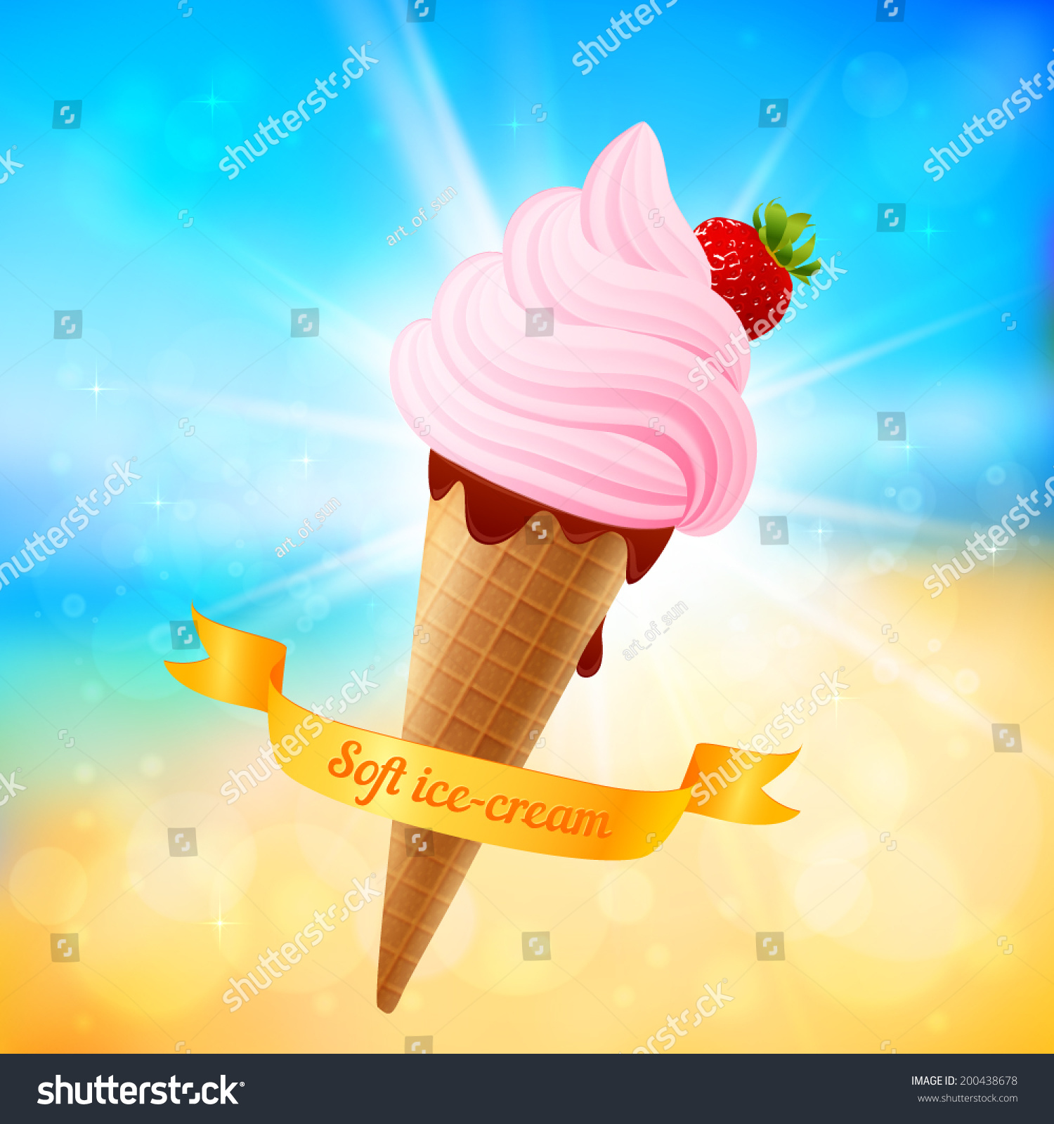 Яркая реклама мороженого