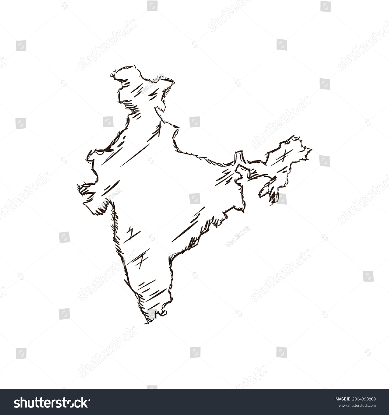 2,297 Indian Map Sketch Images, Stock Photos & Vectors | Shutterstock