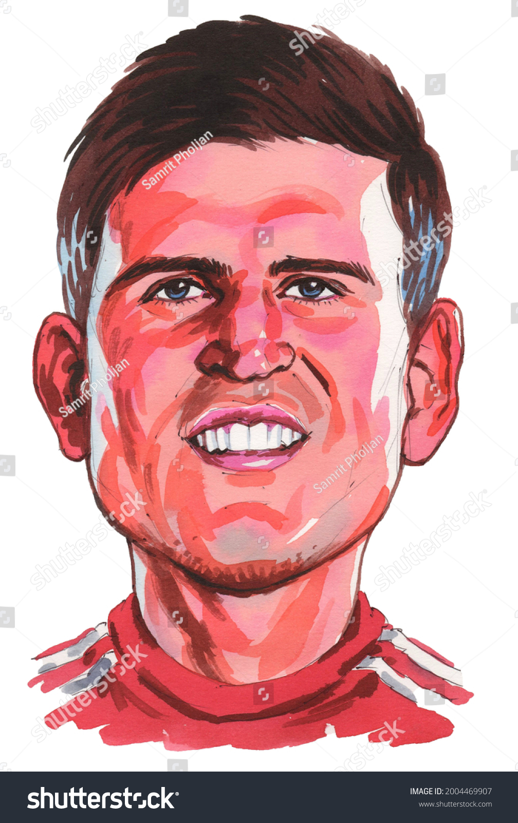 Jacob Harry Maguire English Professional Footballer Stock Illustration ...