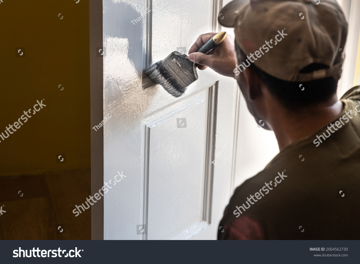 Painting Door 40 970 Images Photos Et Images Vectorielles De Stock   Stock Photo Person Painting Wooden White Door With Paint Brush During Home Renovation Motion Blur Intended 2004562730 