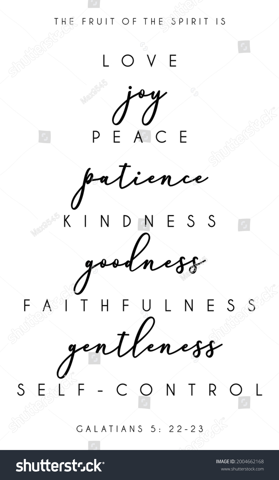 the fruit of the spirit is love joy peace patience