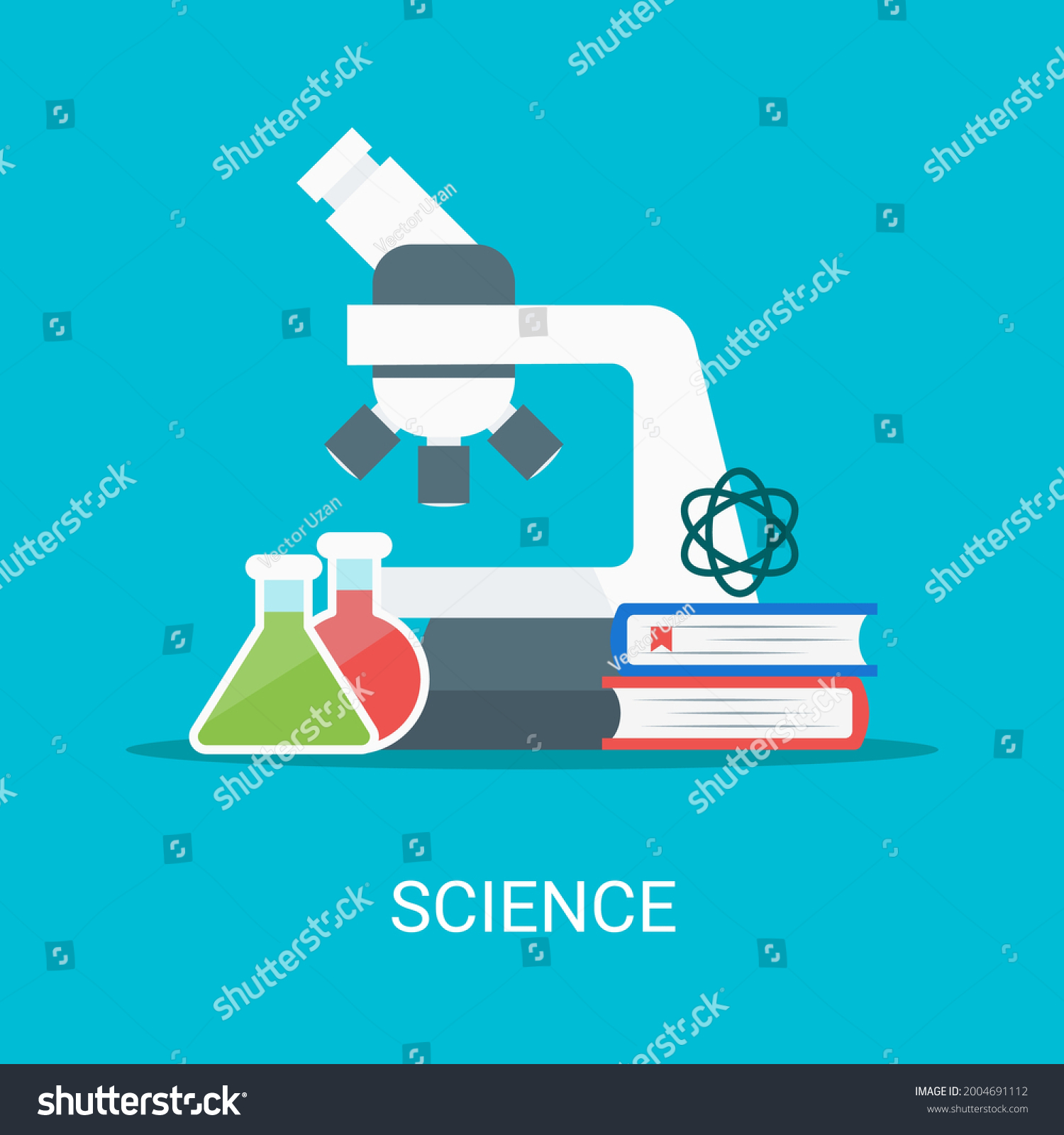 Science Vector Illustration Concept Flat Style Stock Vector (Royalty ...