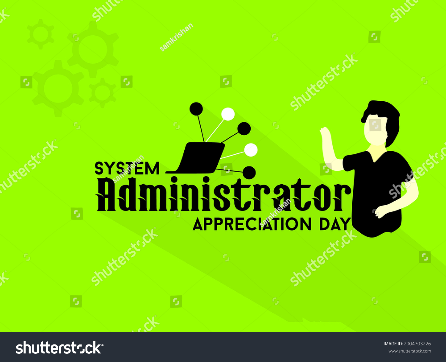 System Administrator Appreciation Day Creative Illustration Stock