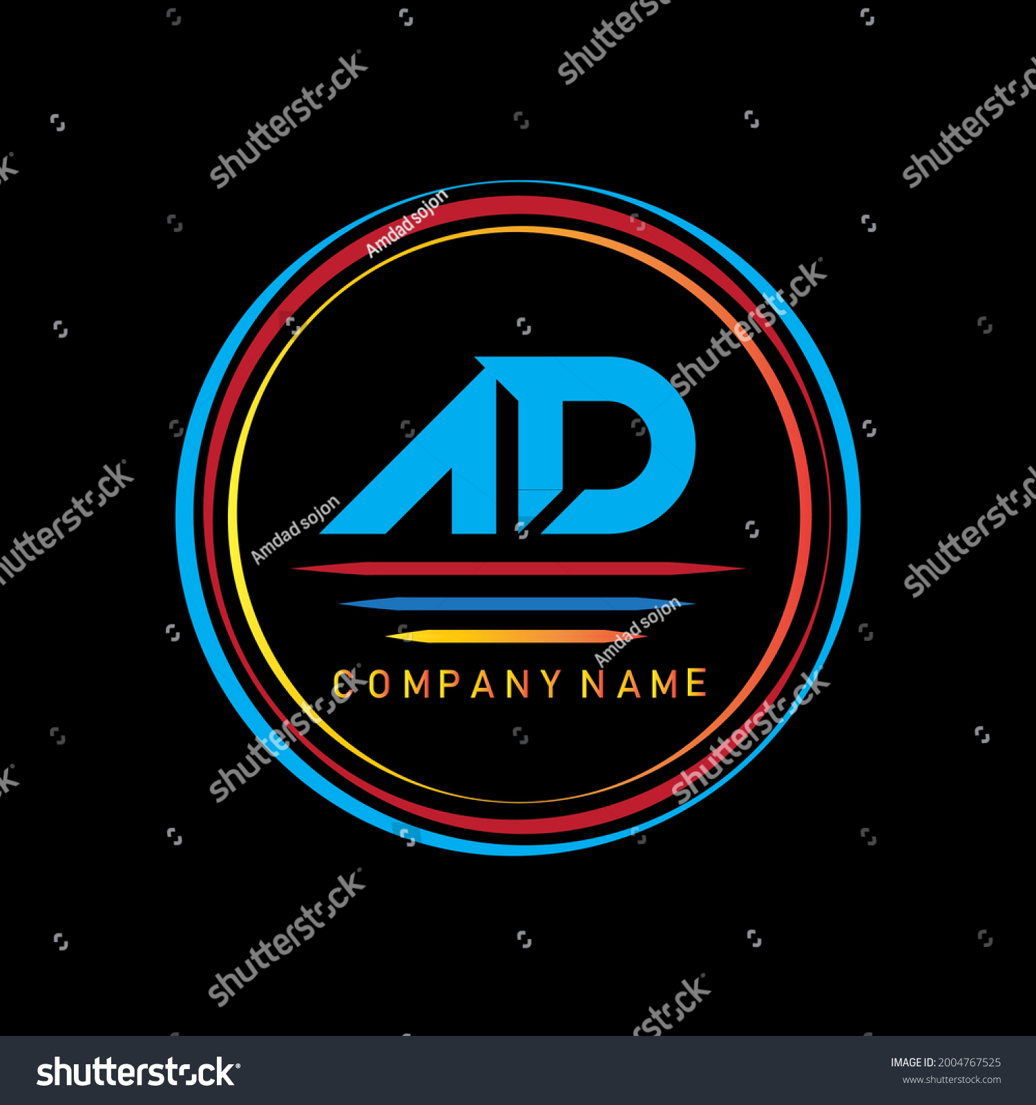 Creative Company Logoad Creative Letter Company Stock Vector (Royalty ...