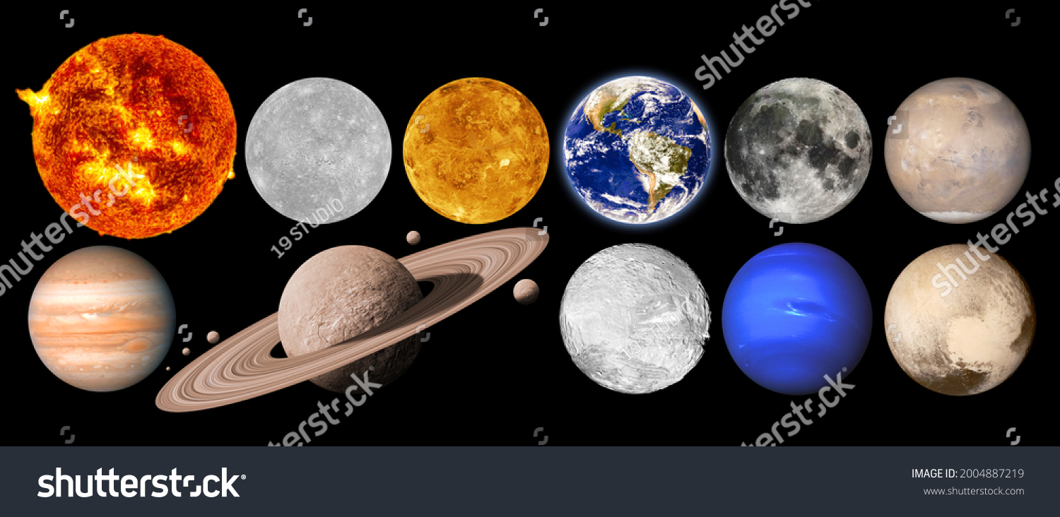 Solar System Consists Sun Mercury Venus Stock Photo 2004887219 ...