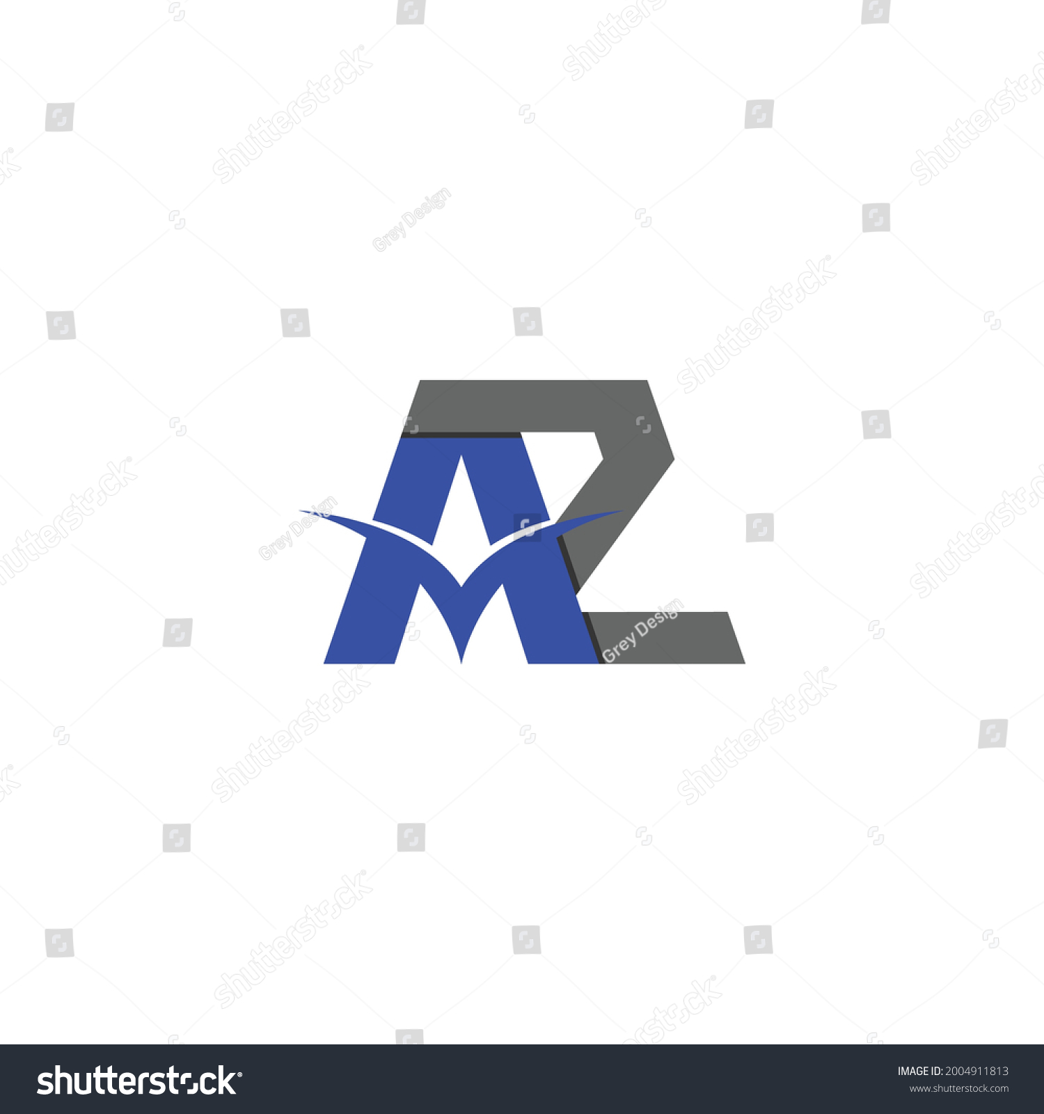 Az Logo Creative Modern Minimal Alphabet Stock Vector (Royalty Free ...