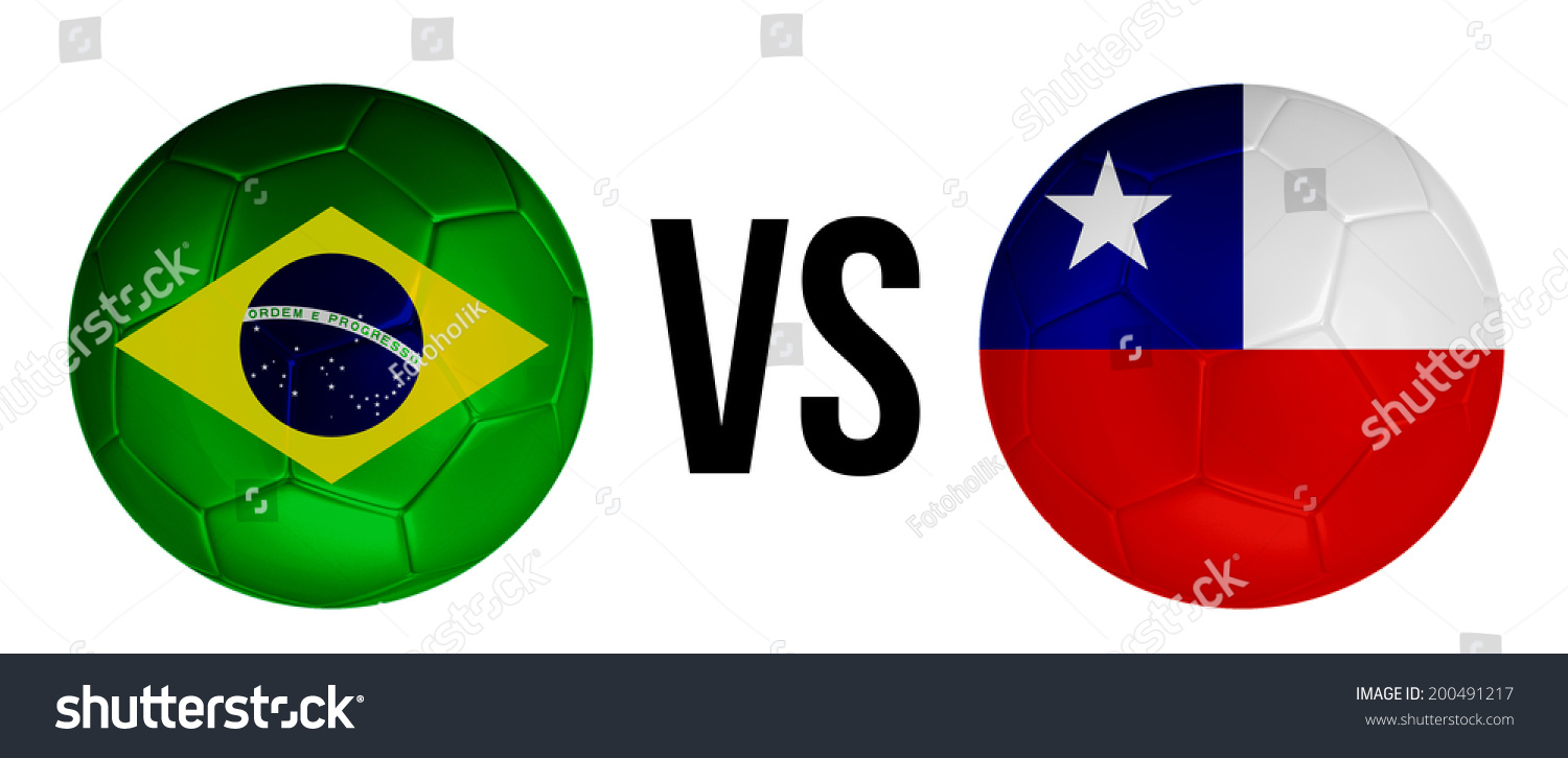 Brazil Vs Chile Soccer Ball Concept Stock Photo 200491217 Shutterstock