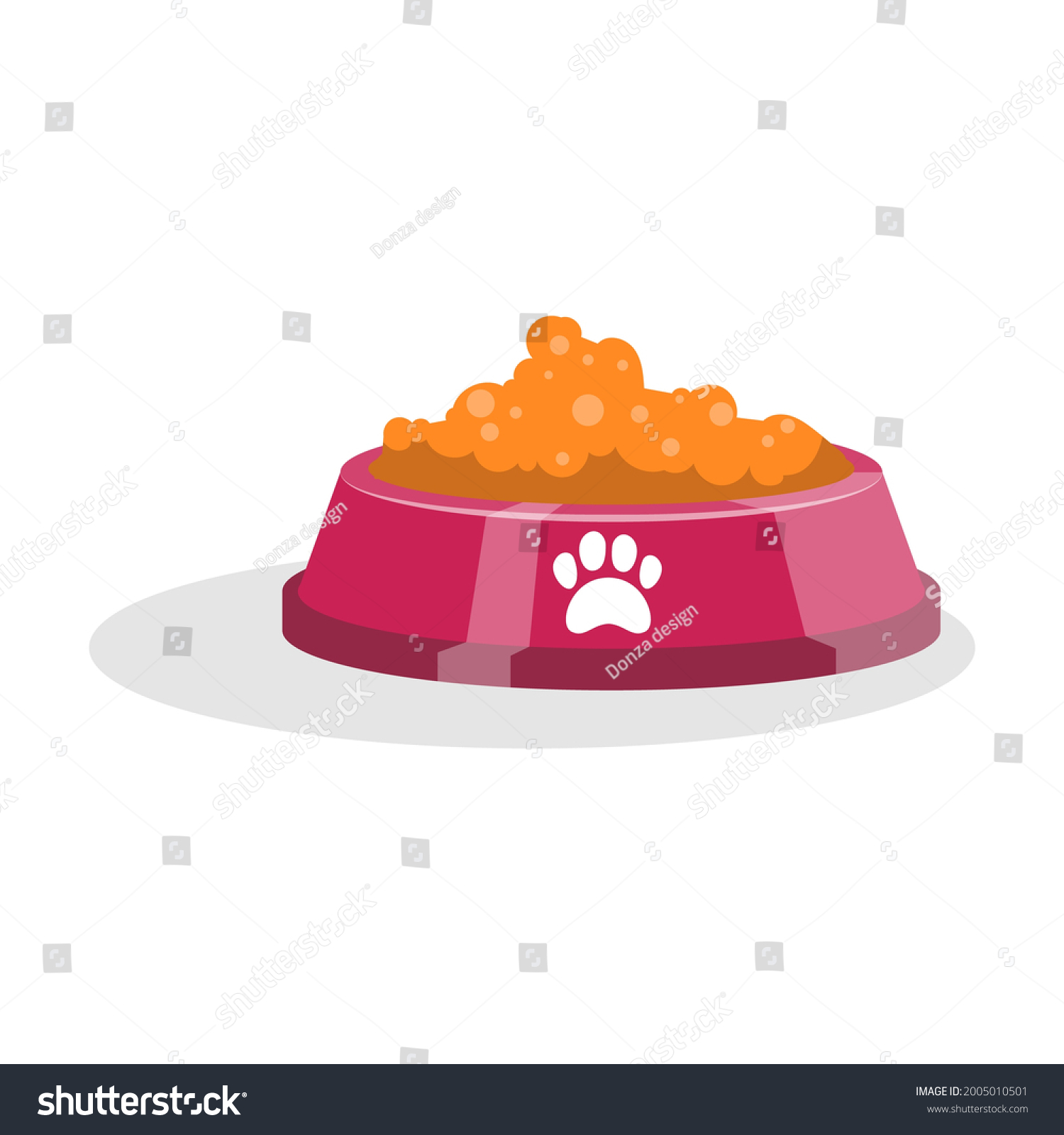 Pet Food Isolated Flat Vector Illustration Stock Vector (royalty Free 