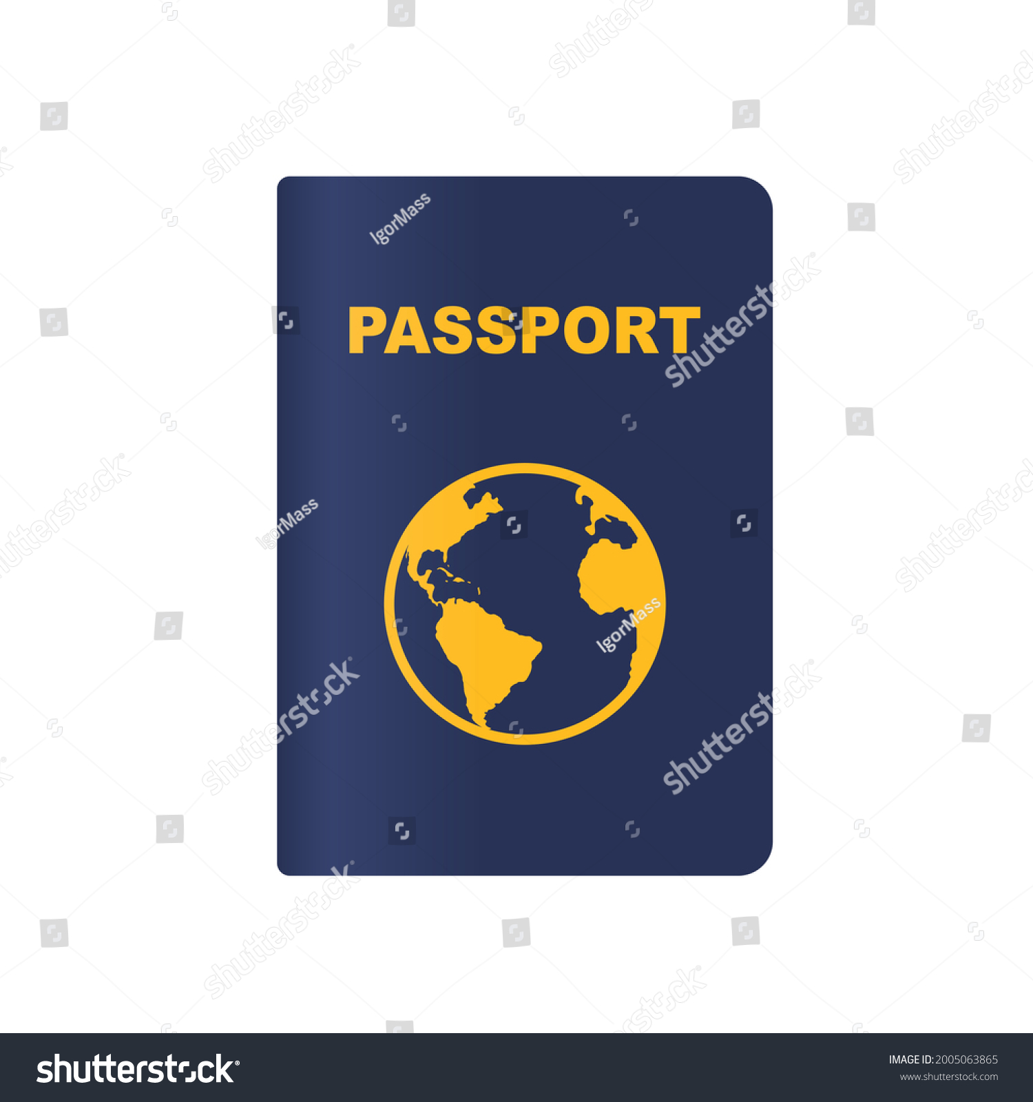 Passport Vector Illustratoin Isolated On White Stock Vector (Royalty ...