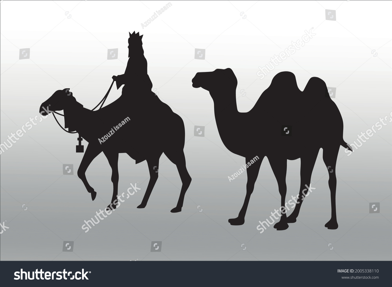 Set Camel Silhouette Line Isolated Logo Stock Vector (Royalty Free ...