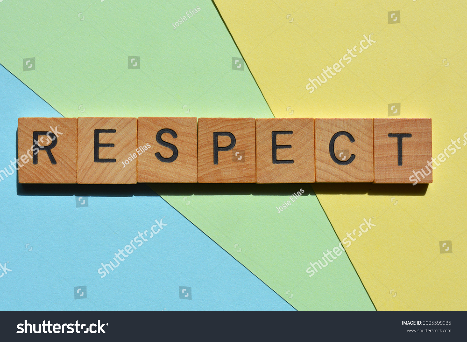 Respect Word Wooden Alphabet Letters Isolated Stock Photo 2005599935 ...