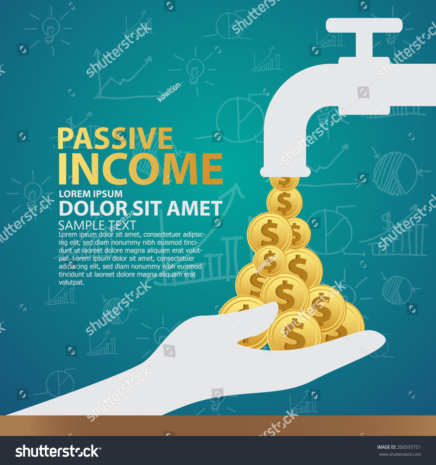 Passive Income Concept Stock Vector (Royalty Free) 200593751 | Shutterstock