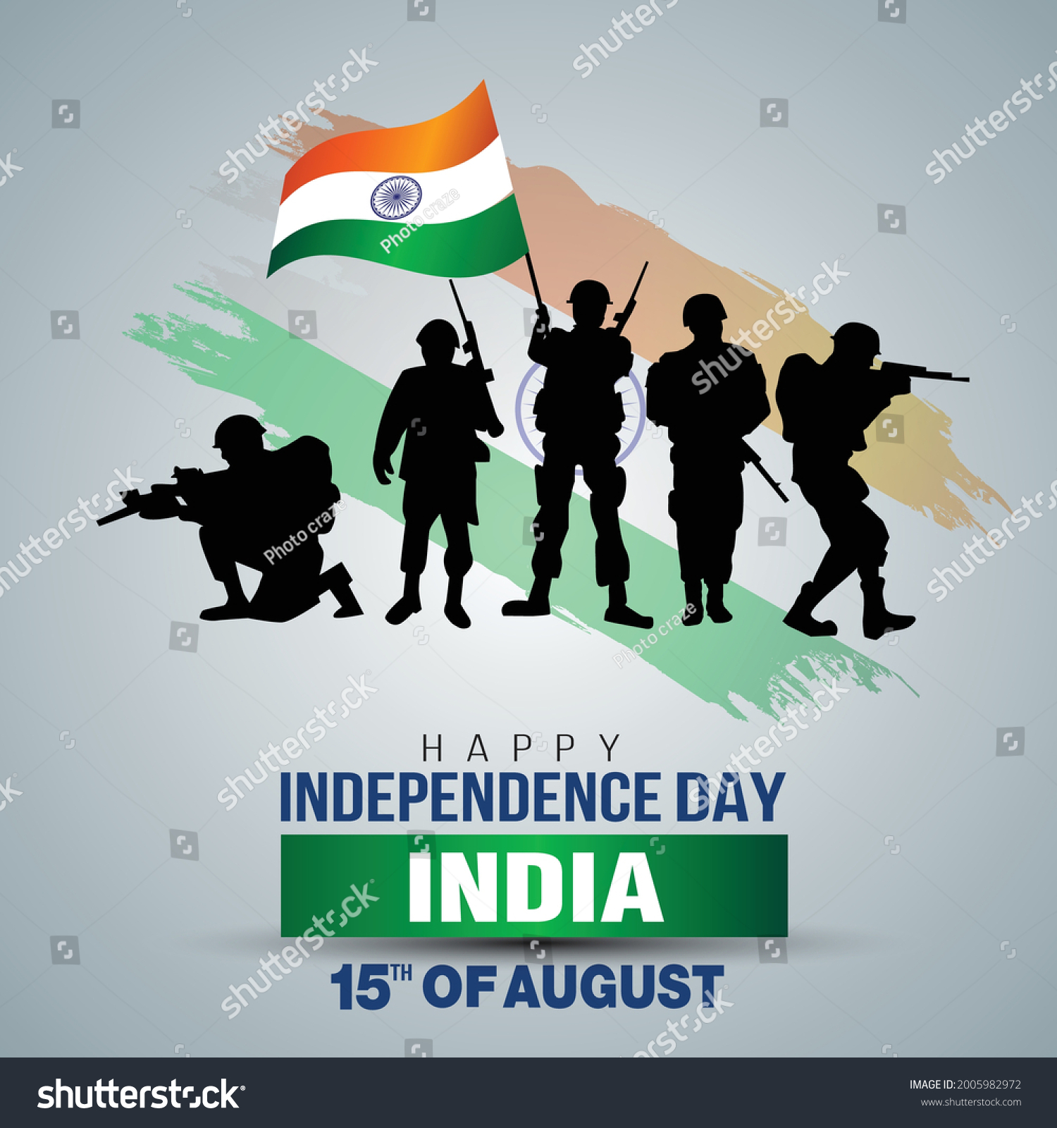 Happy Independence Day Vector Illustration Indian Stock Vector (Royalty ...