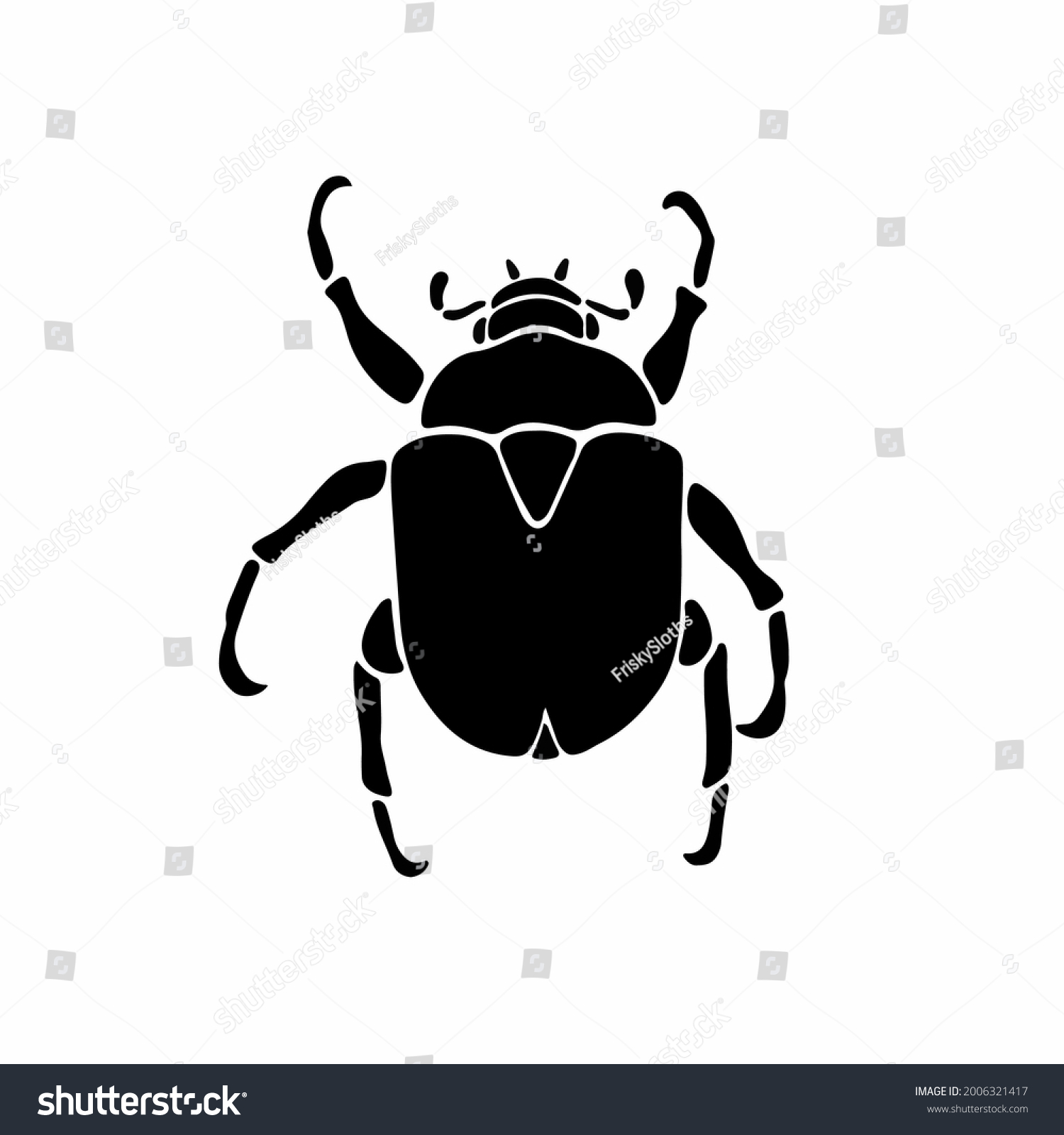 Beetle Logo Symbol Stencil Design Tattoo Stock Vector (Royalty Free ...