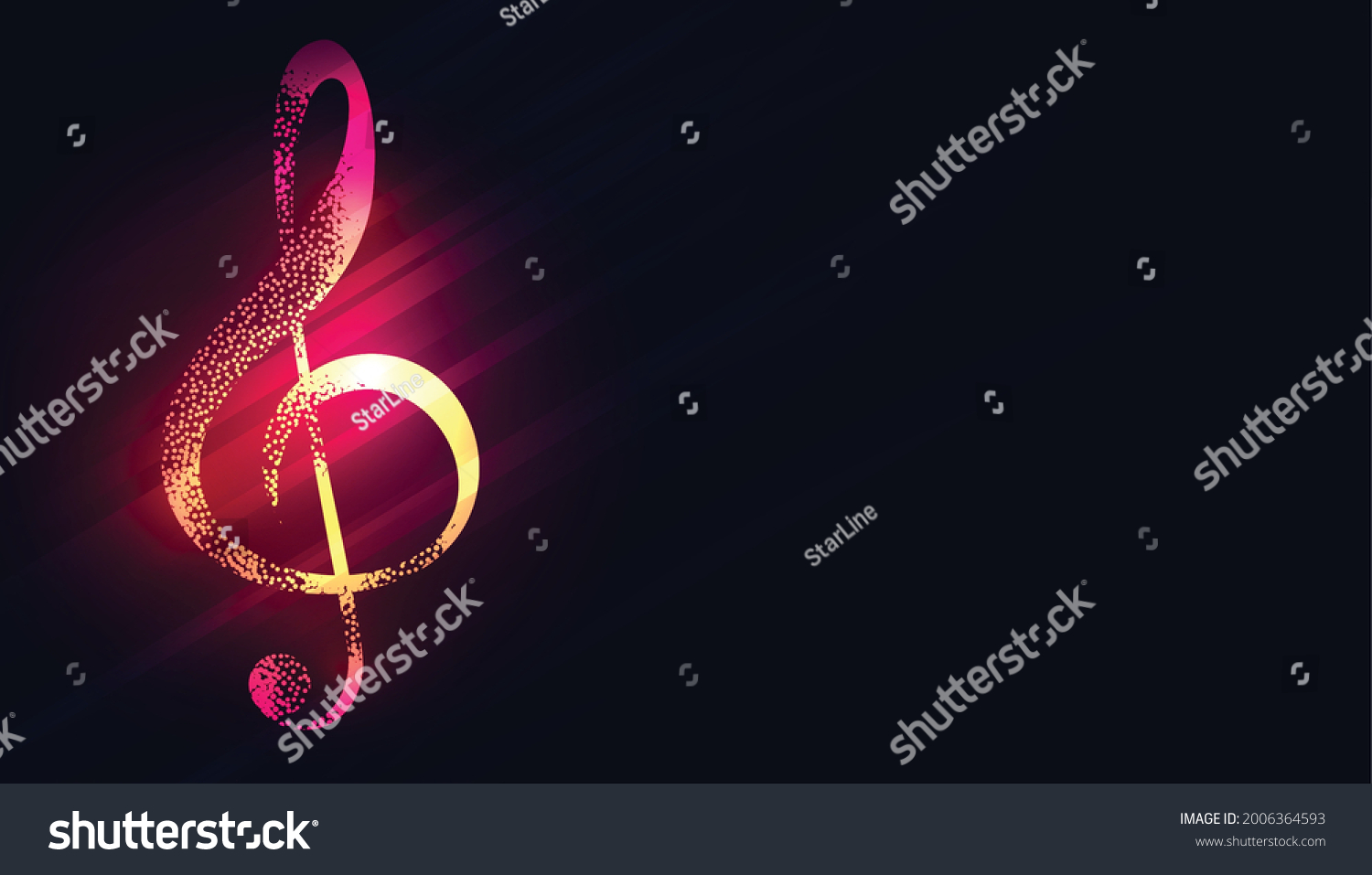 Glowing Shiny Musical Notes Background Design Stock Vector Royalty