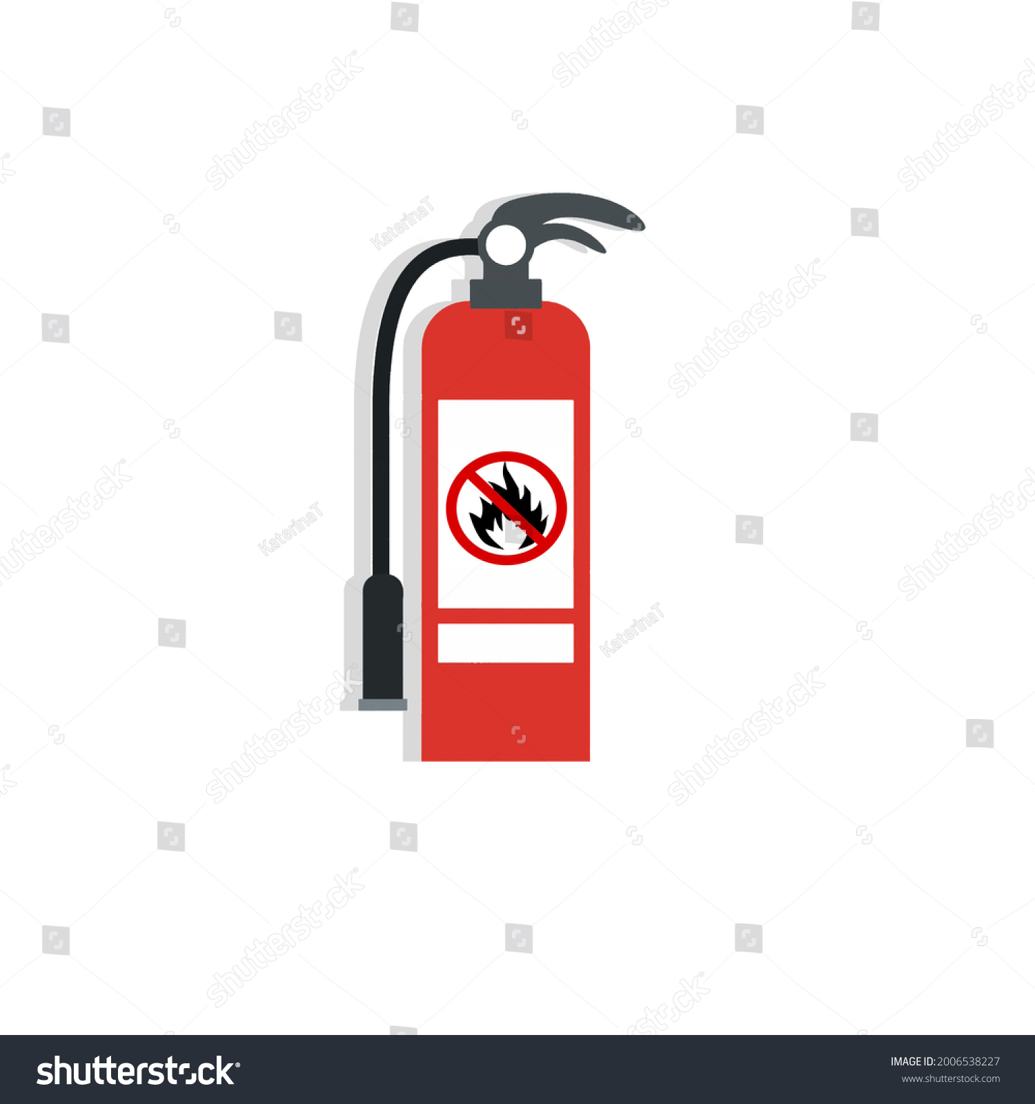 Fire Extinguisher Safety Icon Illustration Stock Illustration ...