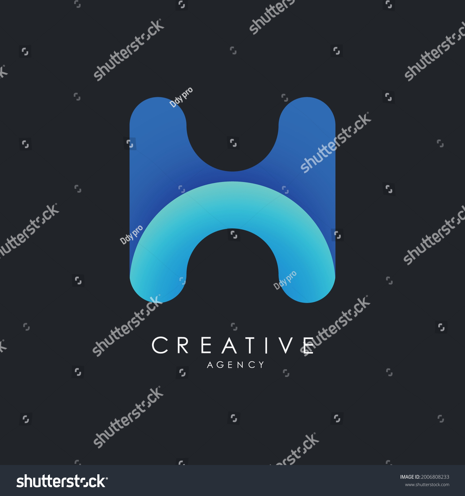 Logo H Letter Design Fonts Creative Stock Vector (Royalty Free ...