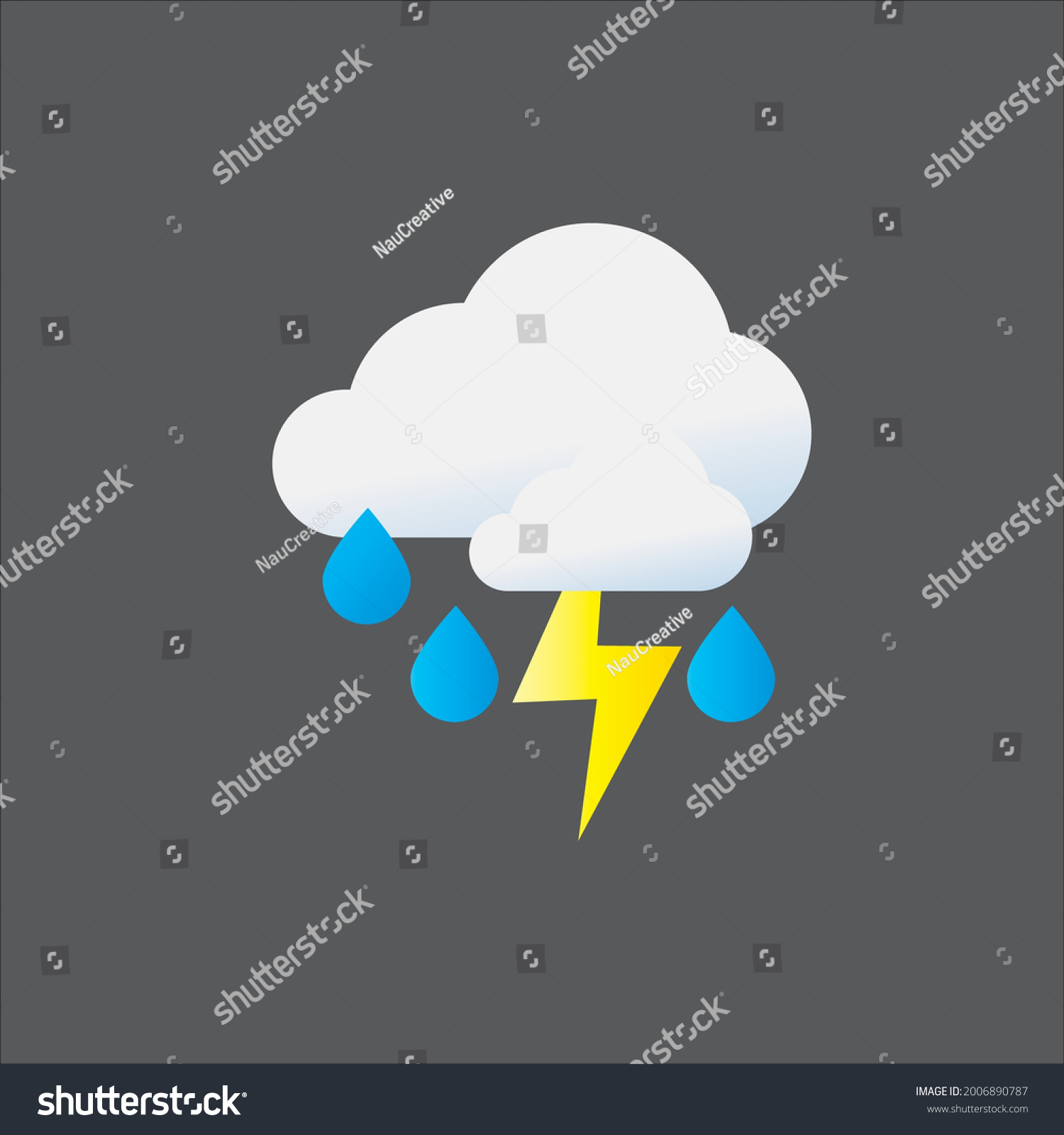 Illustration Stormy Symbol Nature Icon Weather Stock Vector (Royalty ...