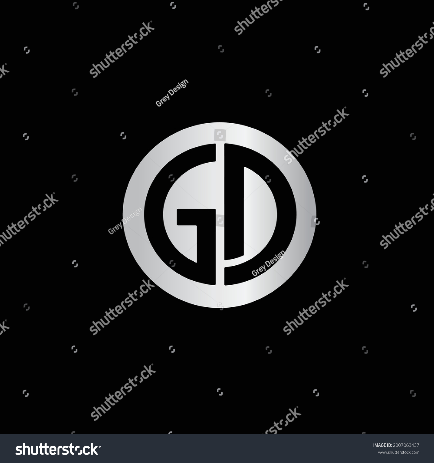 Silver Gd Logo Creative Modern Minimal Stock Vector (Royalty Free ...