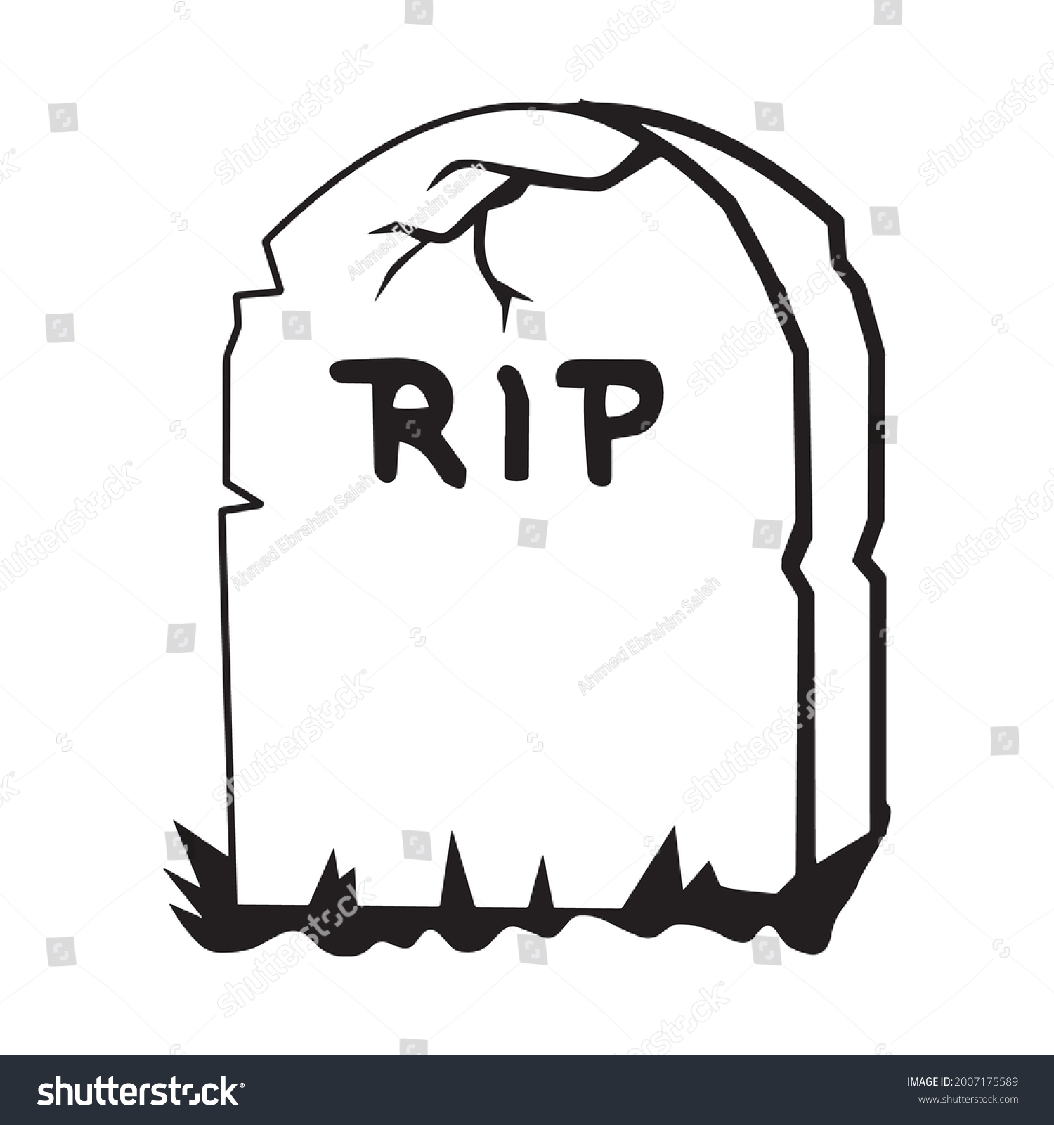 Rip Word Written On Grave Rest Stock Vector (Royalty Free) 2007175589 ...