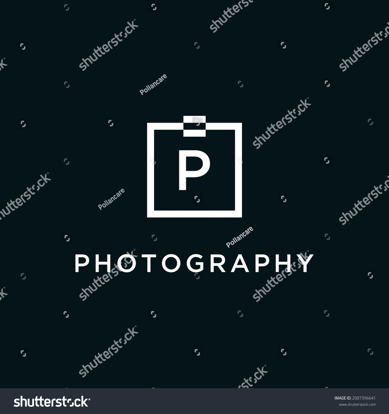 Initial P Photography Logo Design Inspiration Stock Vector (Royalty ...