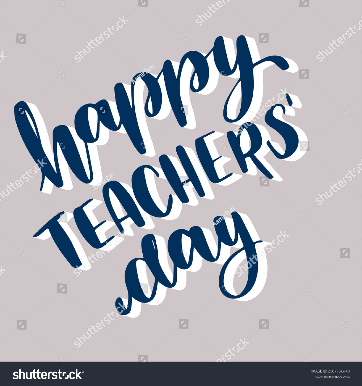 Happy Teachers Day Illustration Art Stock Illustration 2007756440