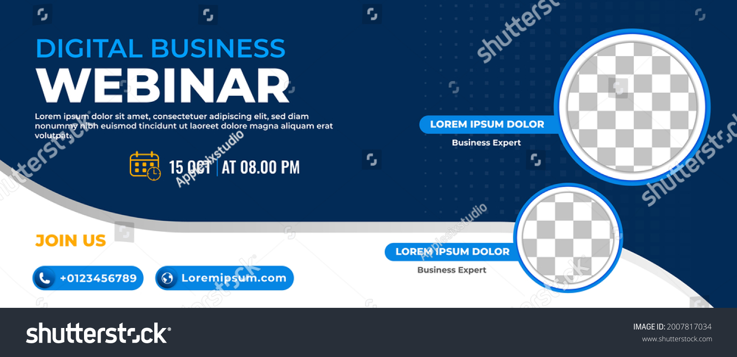 Business Webinar Conference Horizontal Banner Design Stock Vector ...