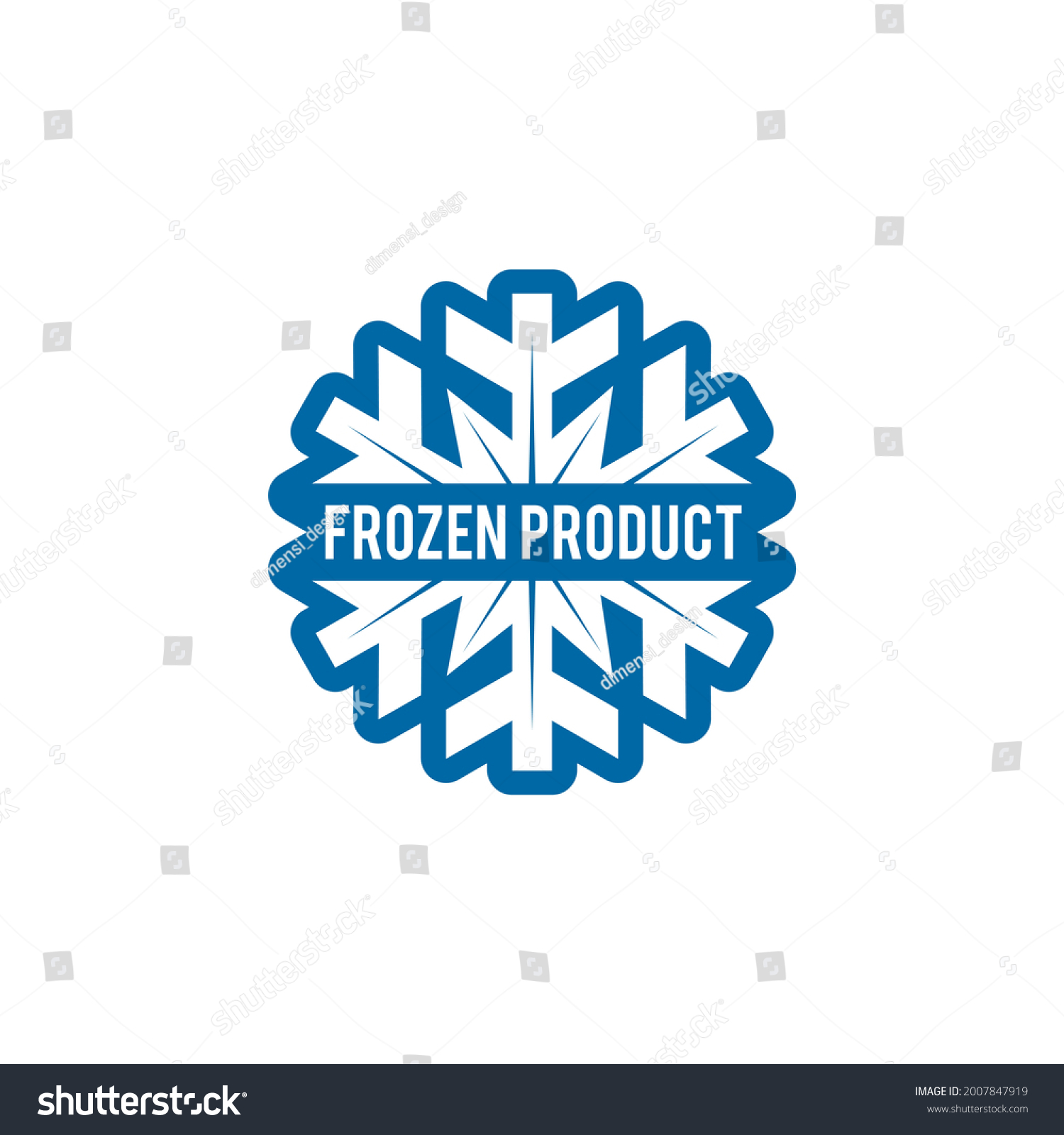 Frozen Product Label Logo Design Vector Stock Vector (Royalty Free ...