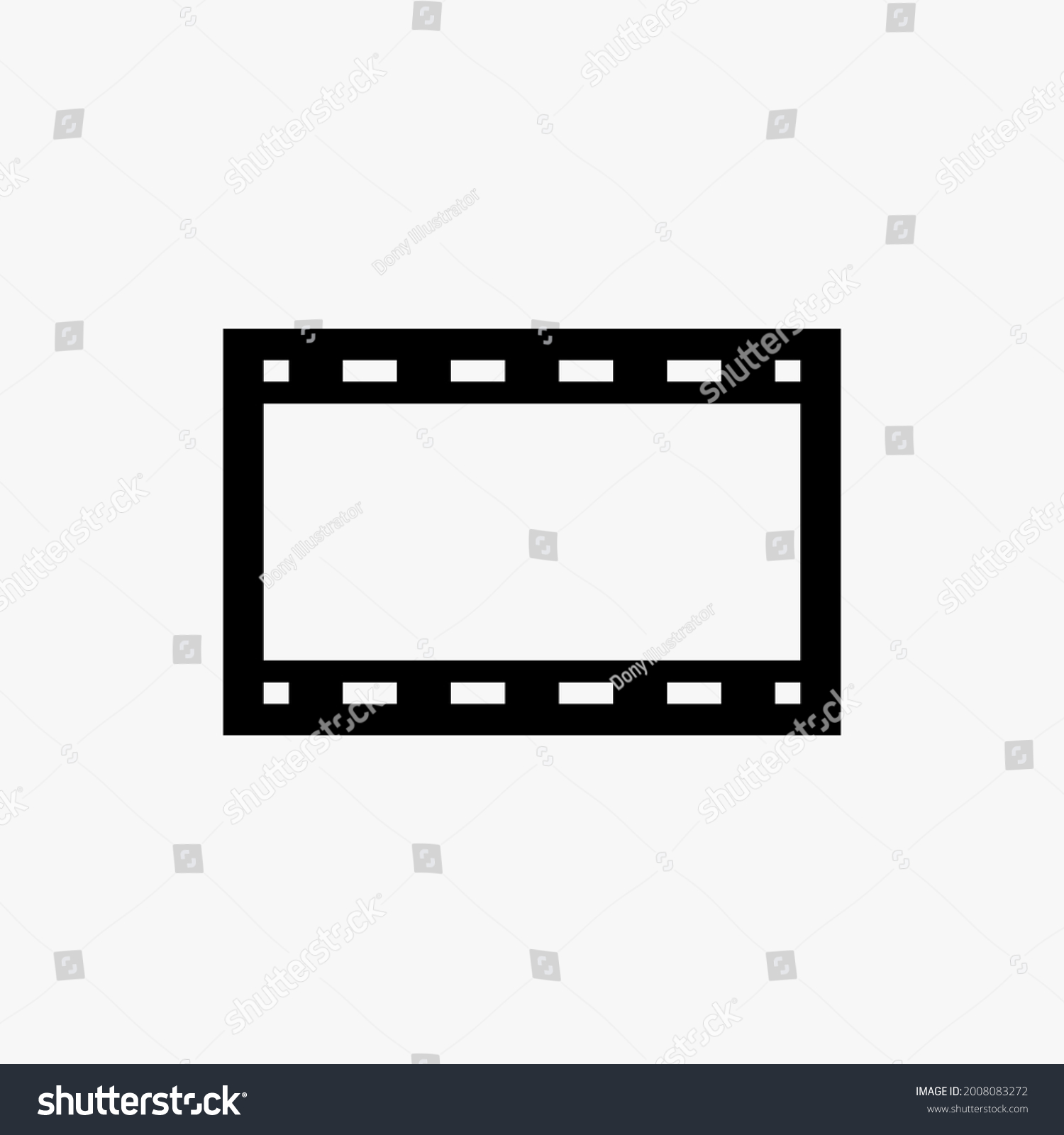 Retro Cinema Film Strip Isolated Vector Stock Vector (Royalty Free ...