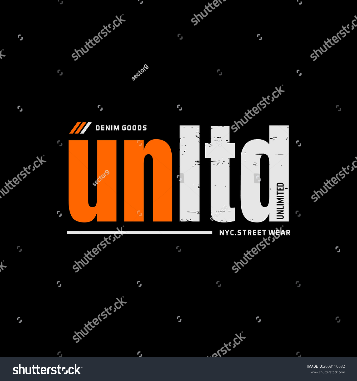 Unlimited Modern Stylish Typography Slogan Abstract Stock Vector