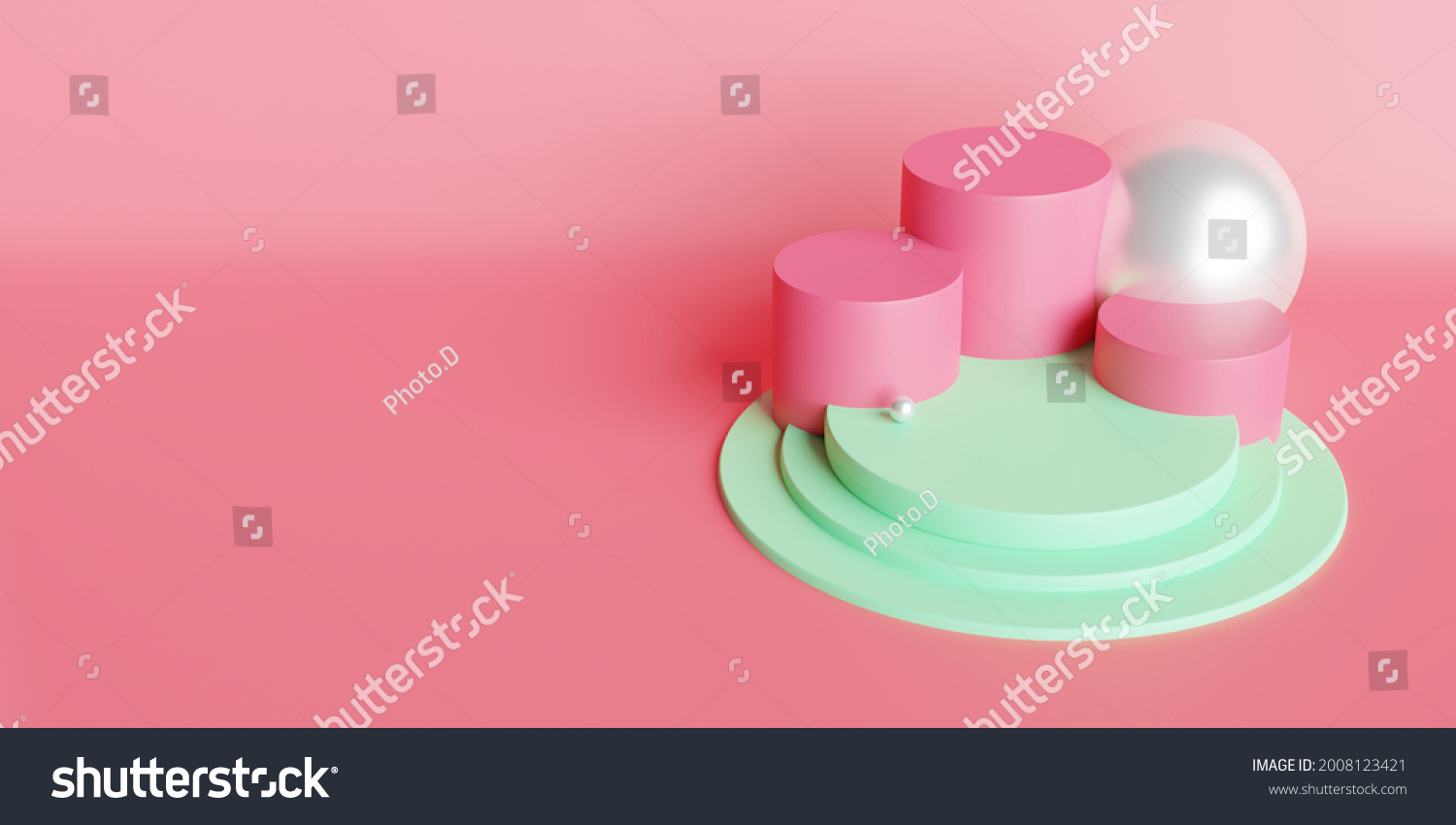 Product Display Podium Pink Abstract Background Stock Illustration ...