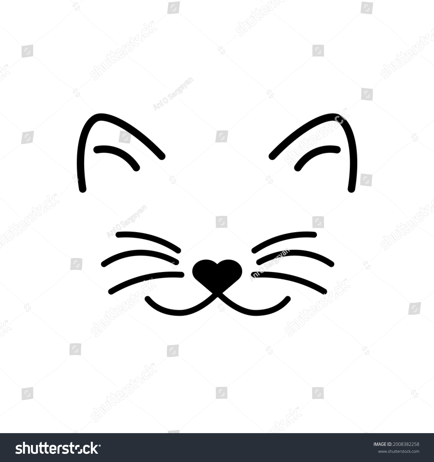 Illustration Graphic Design Symbol Style Cat Stock Illustration ...