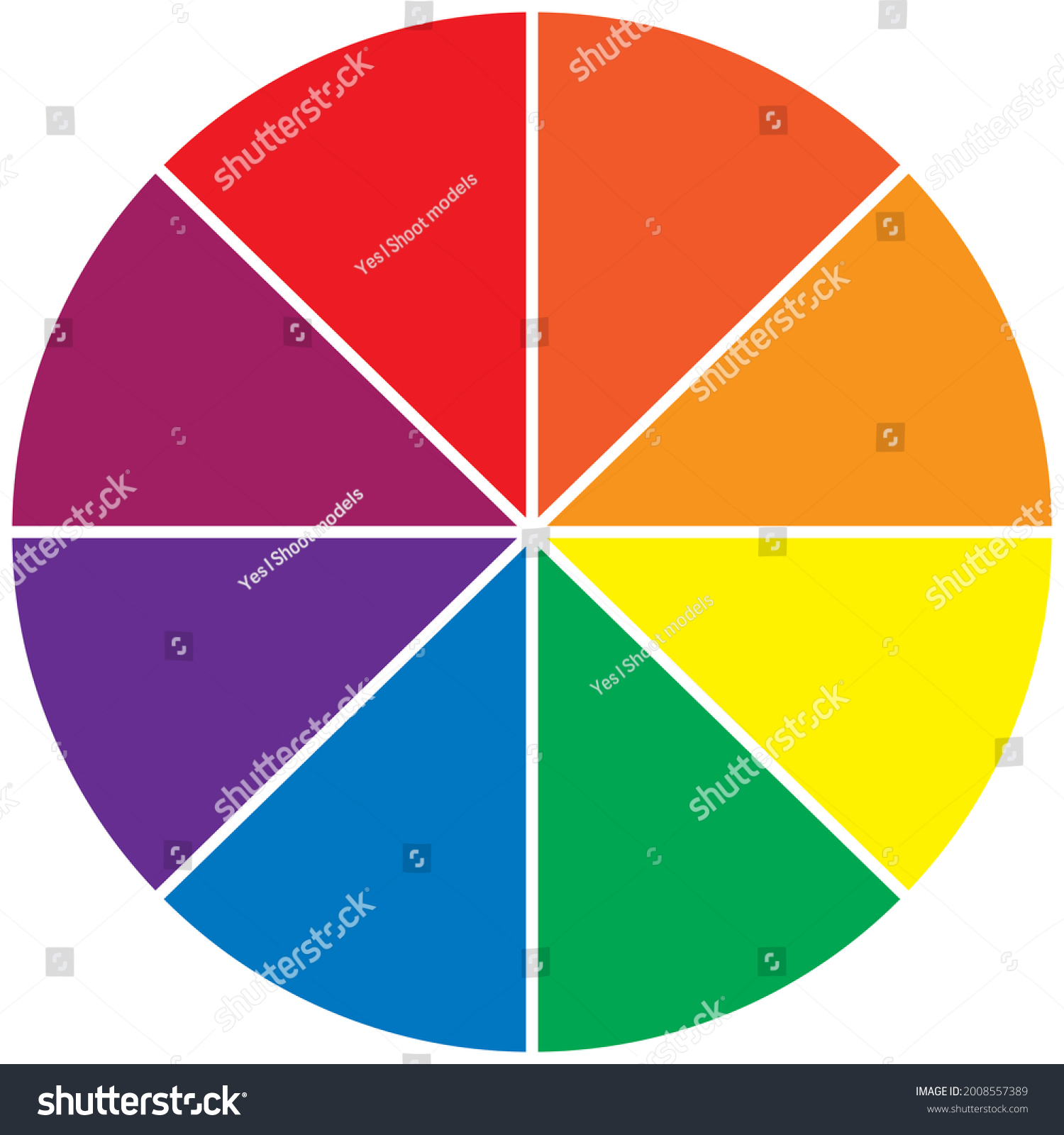 8 Color Color Wheel On White 2008557389 Shutterstock