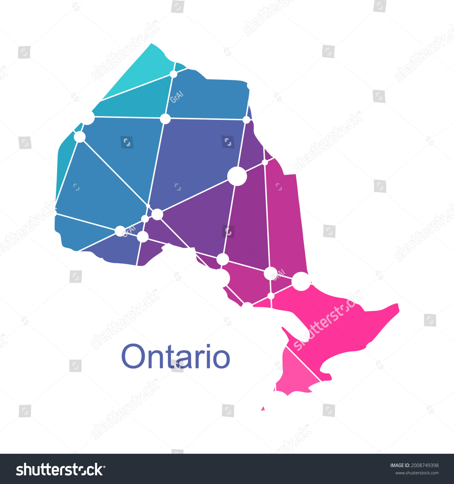 Map Ontario Concept Travel Geography Canada Stock Vector (Royalty Free ...