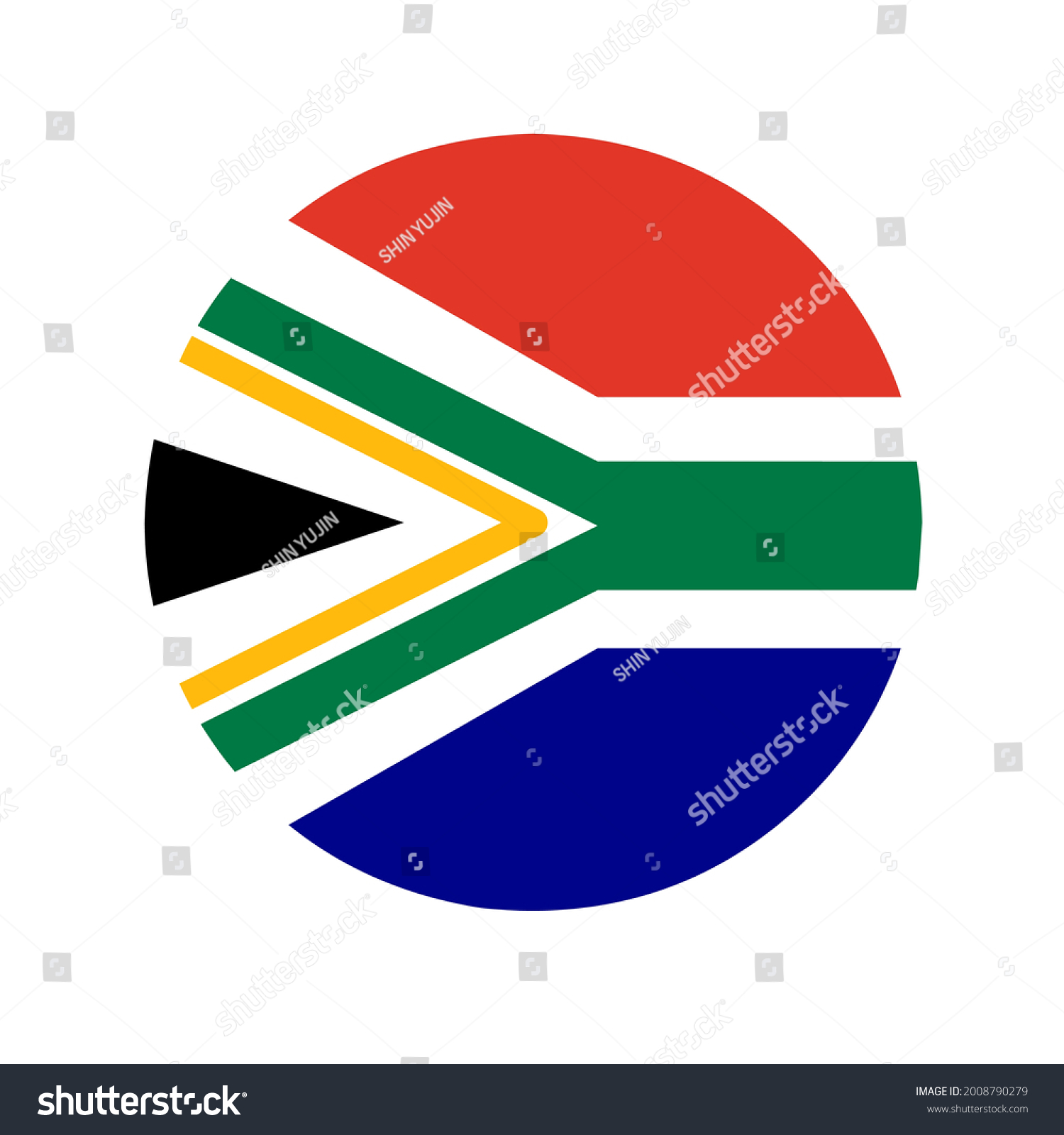 Colorful Cute South African Logo On Stock Vector (Royalty Free ...