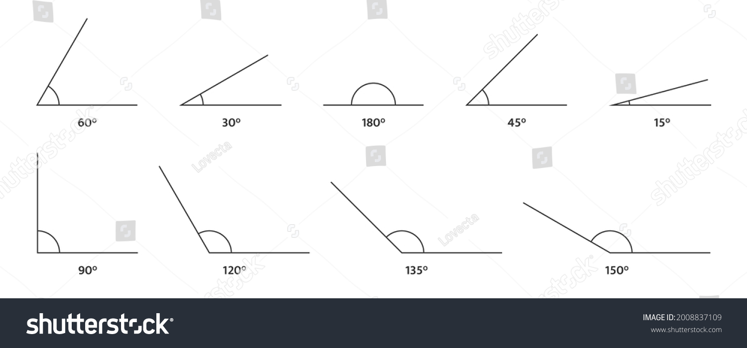 Angle Icons Set 150 135 120 Stock Vector (Royalty Free) 2008837109 ...