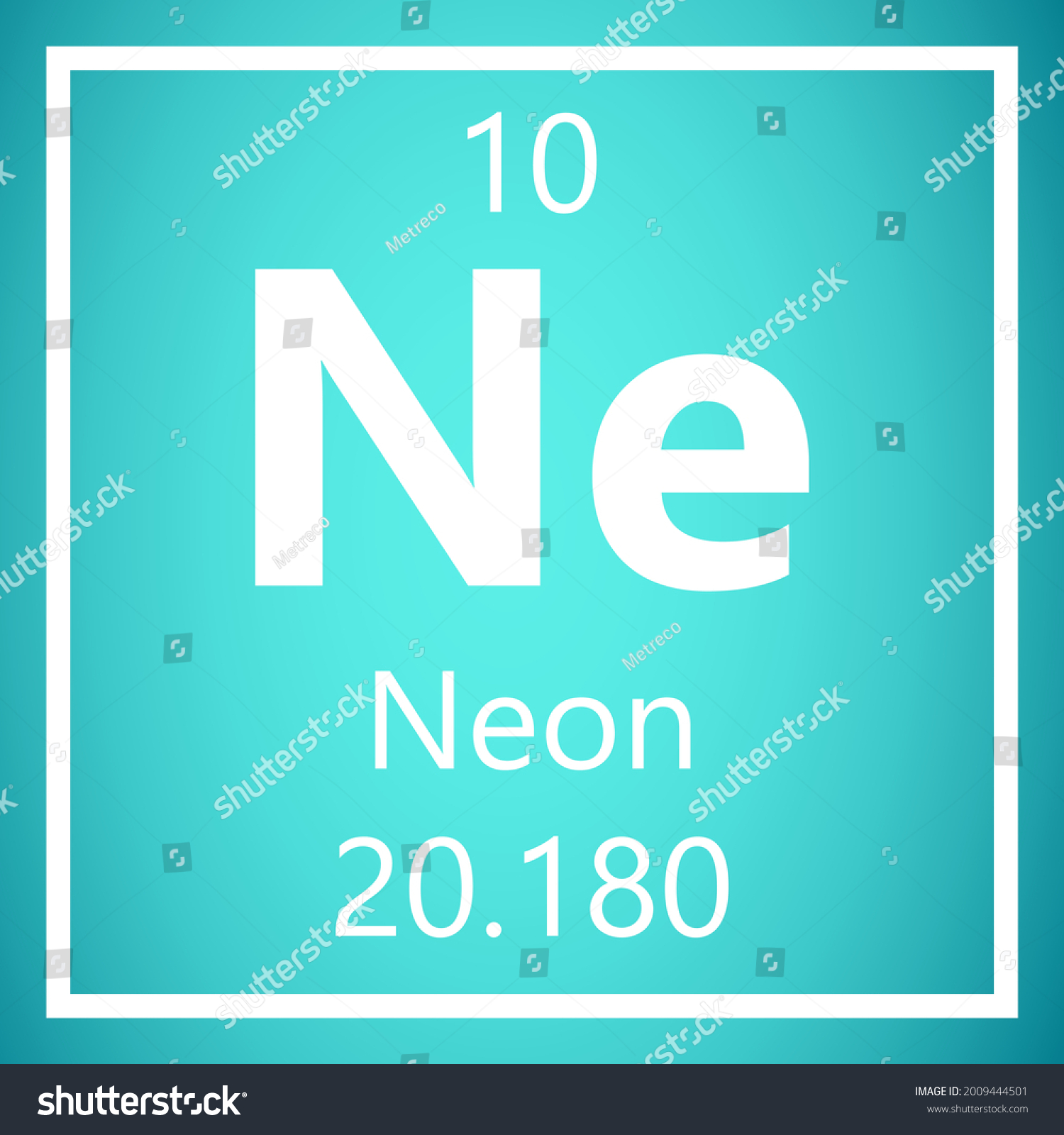 Neon Ne Periodic Table Elements Atomic Stock Vector (Royalty Free ...