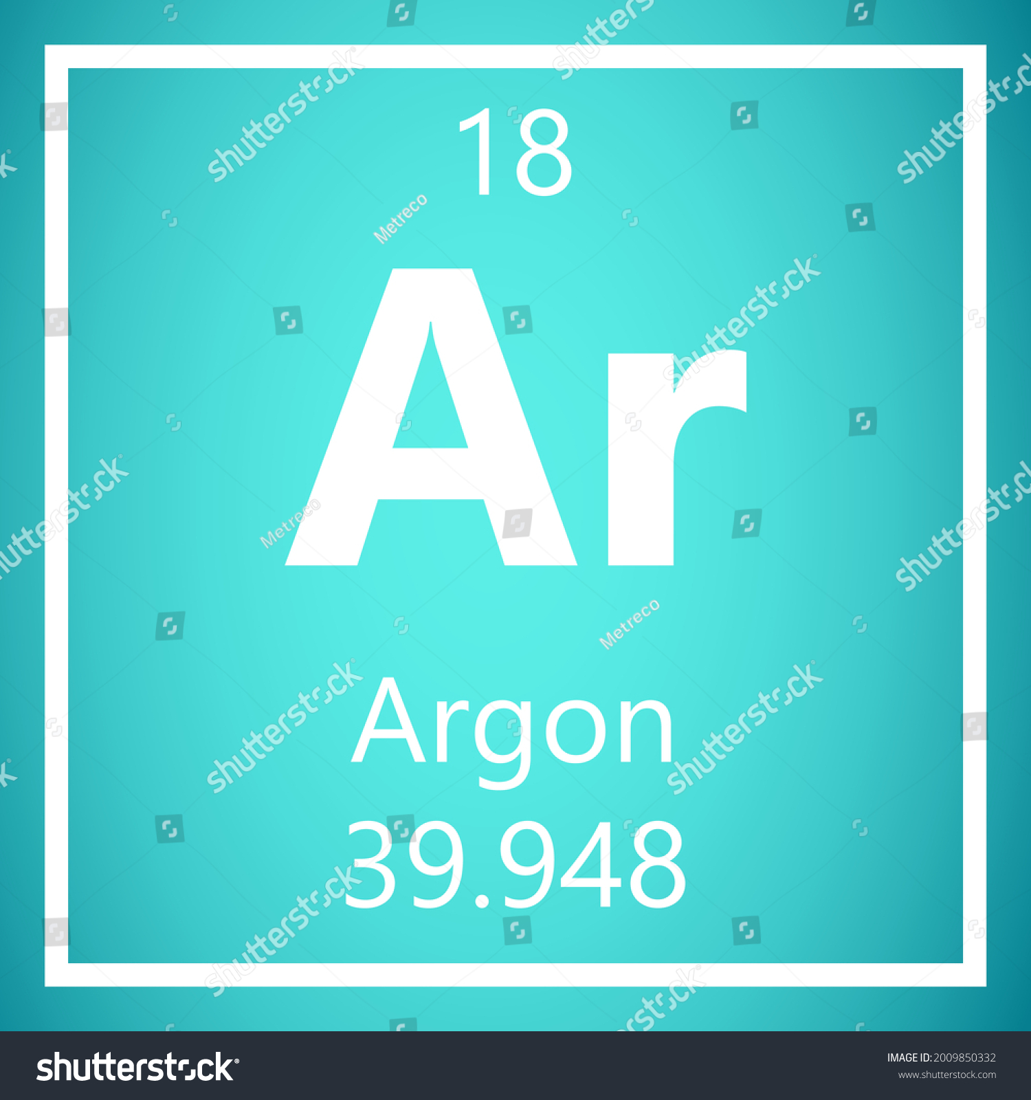 Argon Ar Periodic Table Elements Atomic Stock Vector (Royalty Free ...