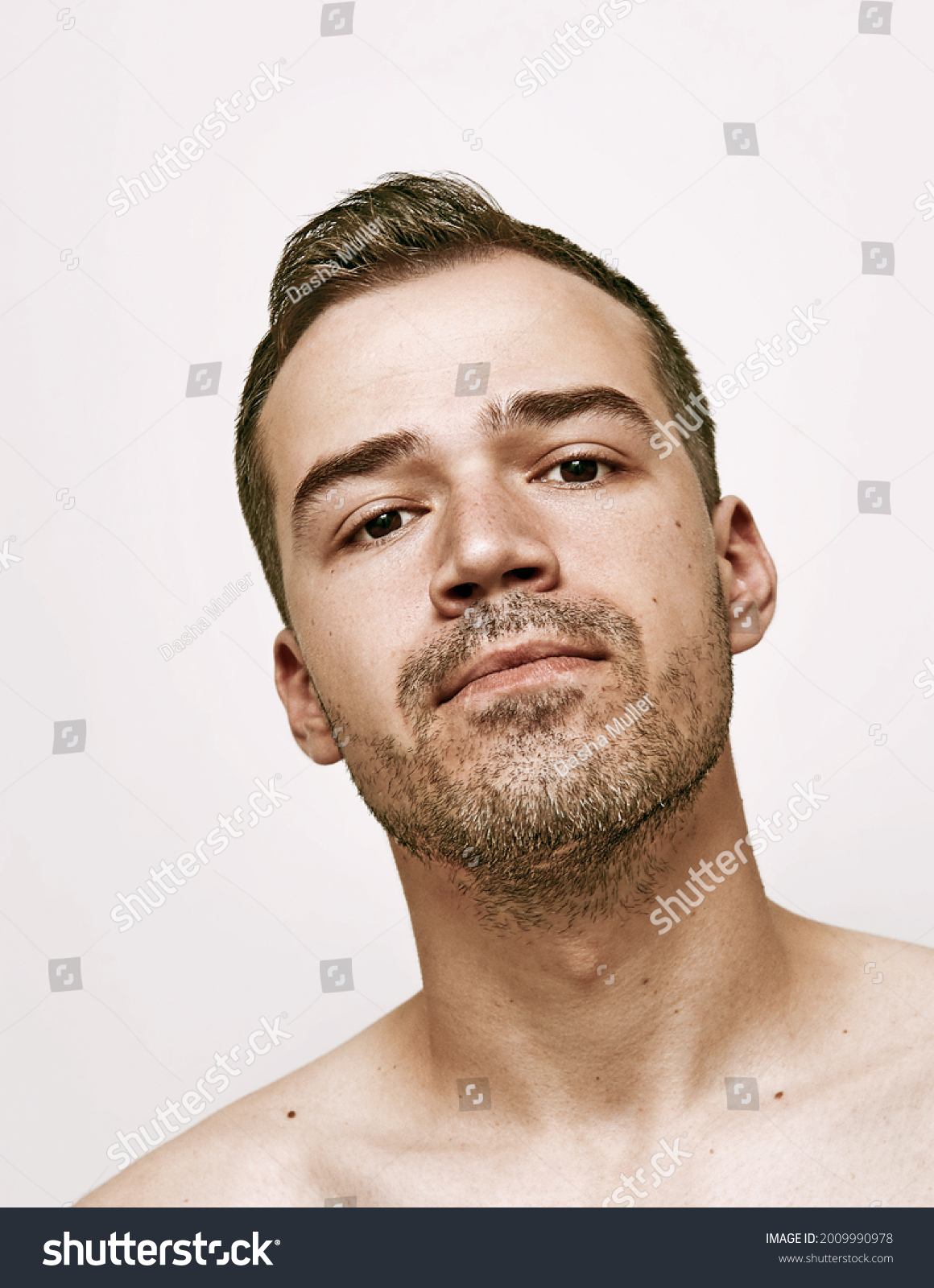 Smiley Guy White Tshirt Portrait Stock Photo 2009990978 | Shutterstock