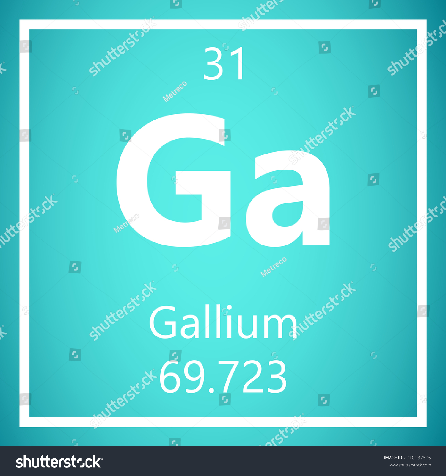 Gallium Ga Periodic Table Elements Atomic Stock Vector (Royalty Free ...