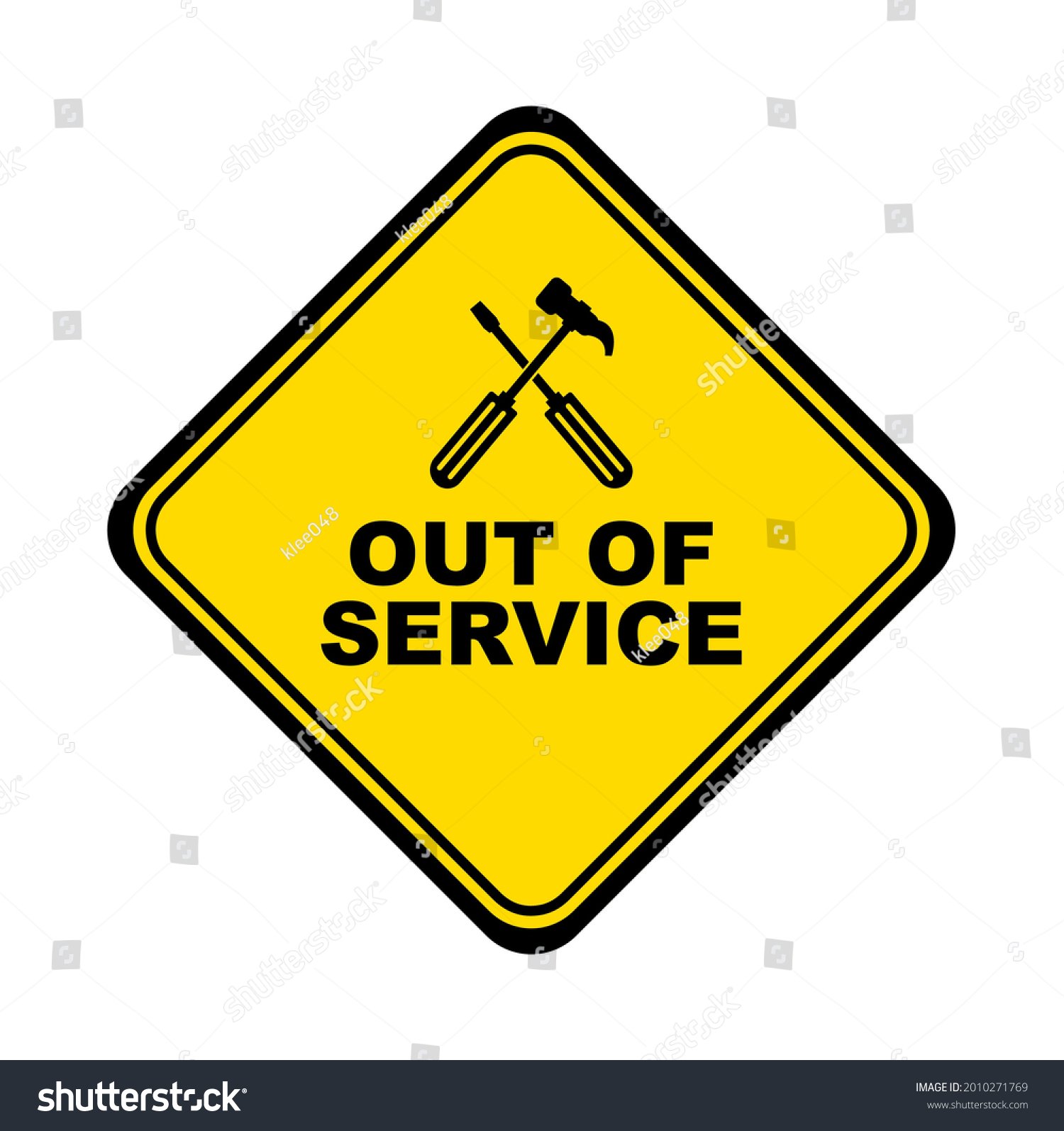 out-service-sign-on-white-background-stock-vector-royalty-free