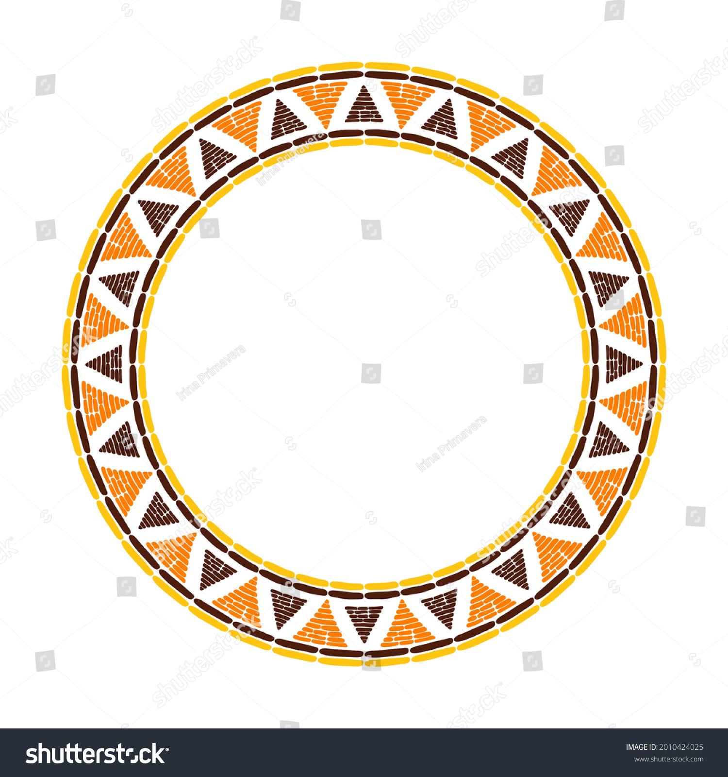 Tribal Frame Border African Pattern Circle Stock Vector (Royalty Free ...