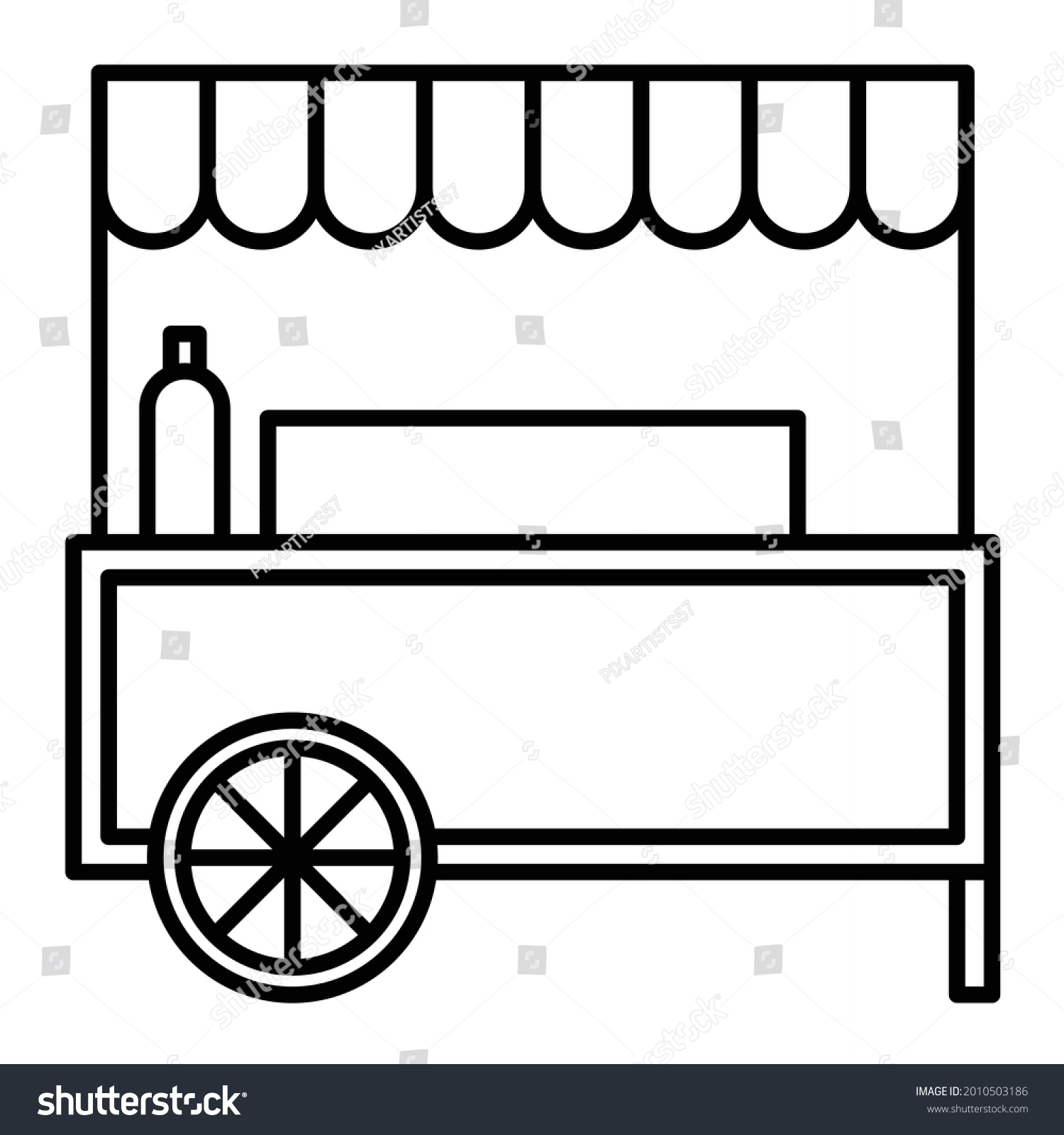 Vector Food Stand Outline Icon Design Stock Vector (Royalty Free ...