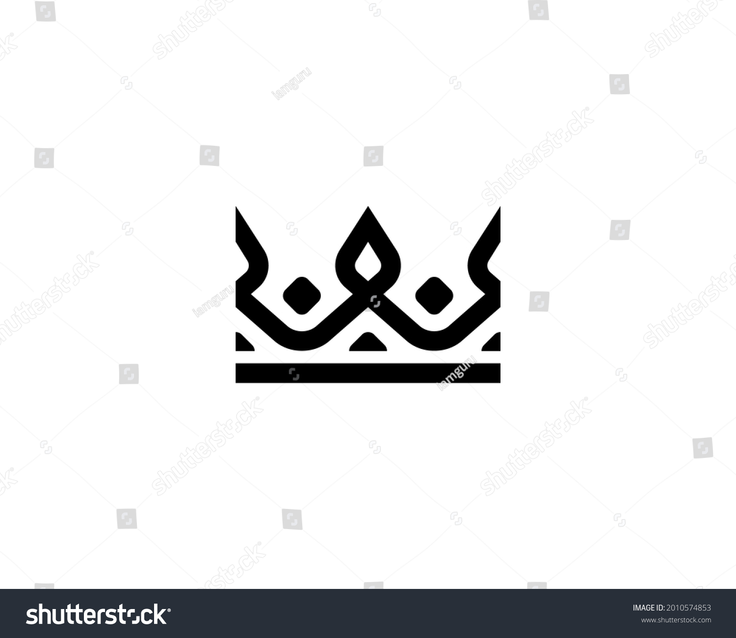 Graceful Crown Logo Icon Design Premium Stock Illustration 2010574853 ...