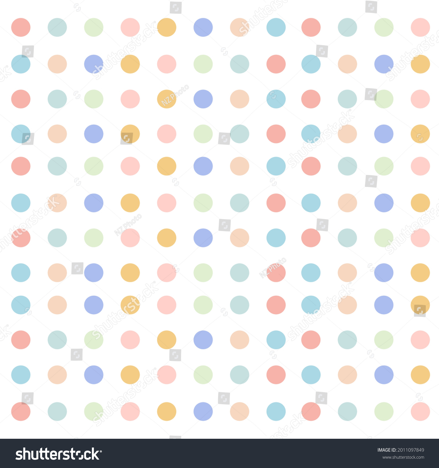 Pastel Color Circle Collection On Withe Stock Vector (Royalty Free ...