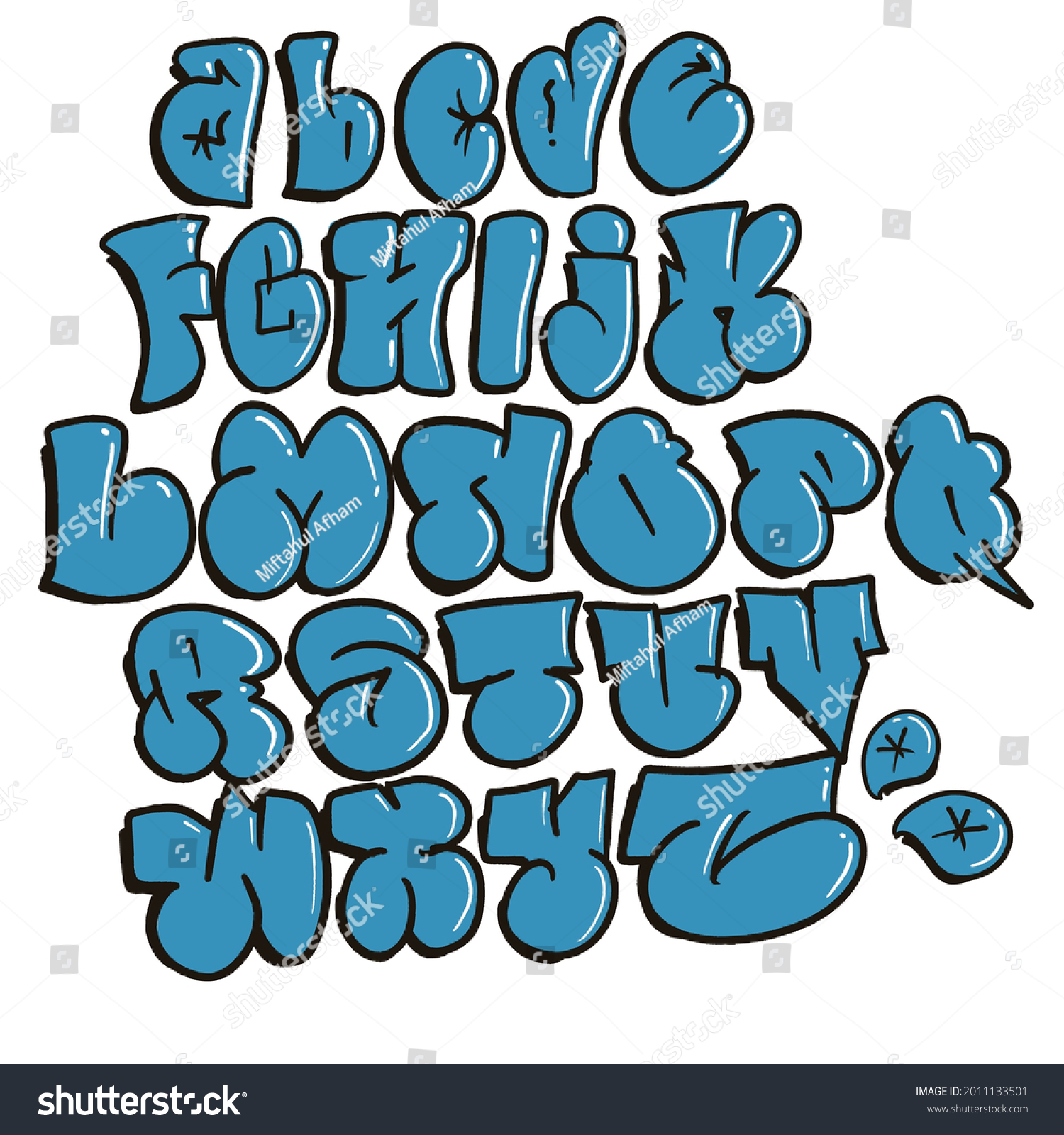 Alphabet Graffiti Throw Vector Stock Vector (Royalty Free) 2011133501 ...